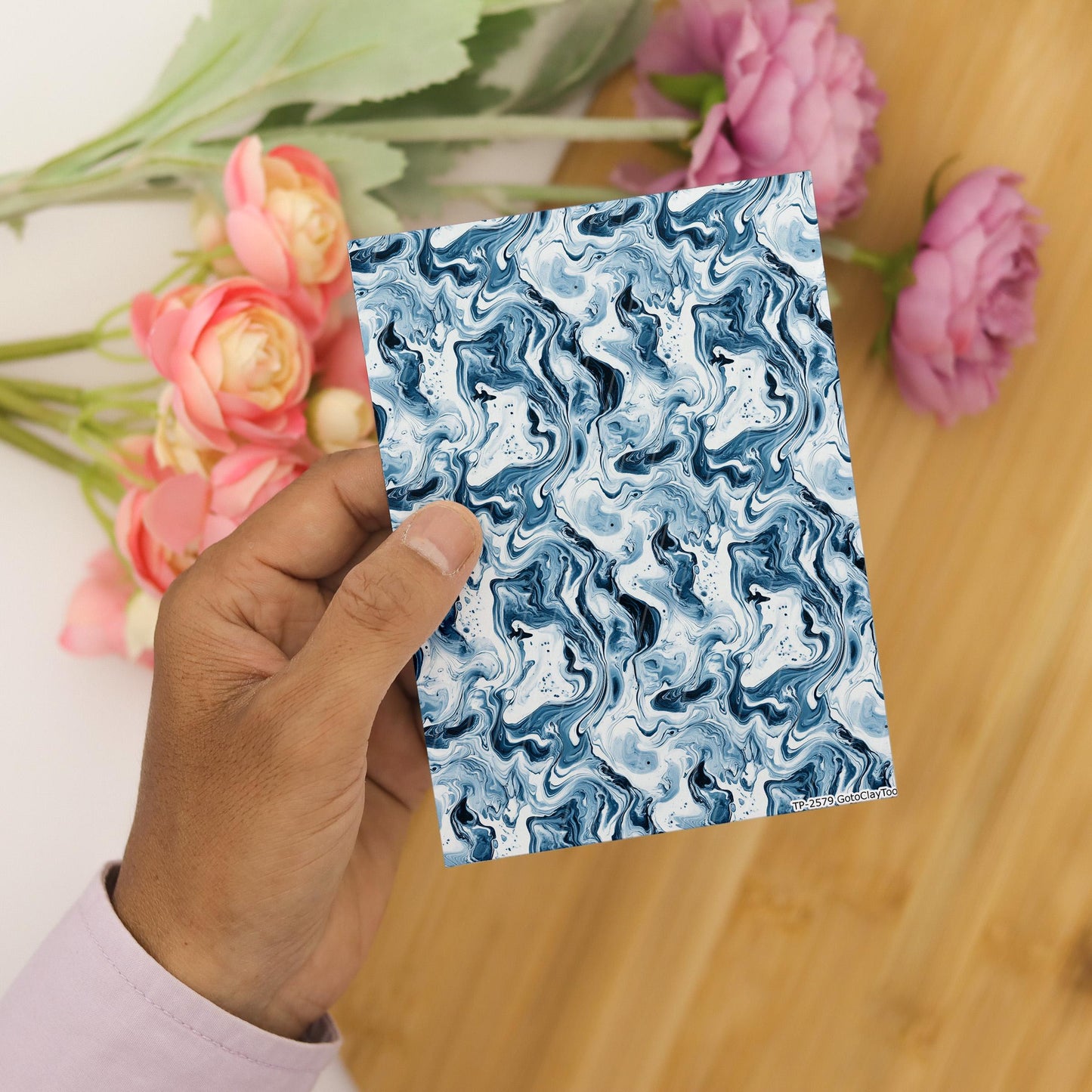 Transfer paper for polymer clay, Blue Marble clay transfer, Clay water soluble transfer paper, Clay Transfers, Clay Transfer sheets
