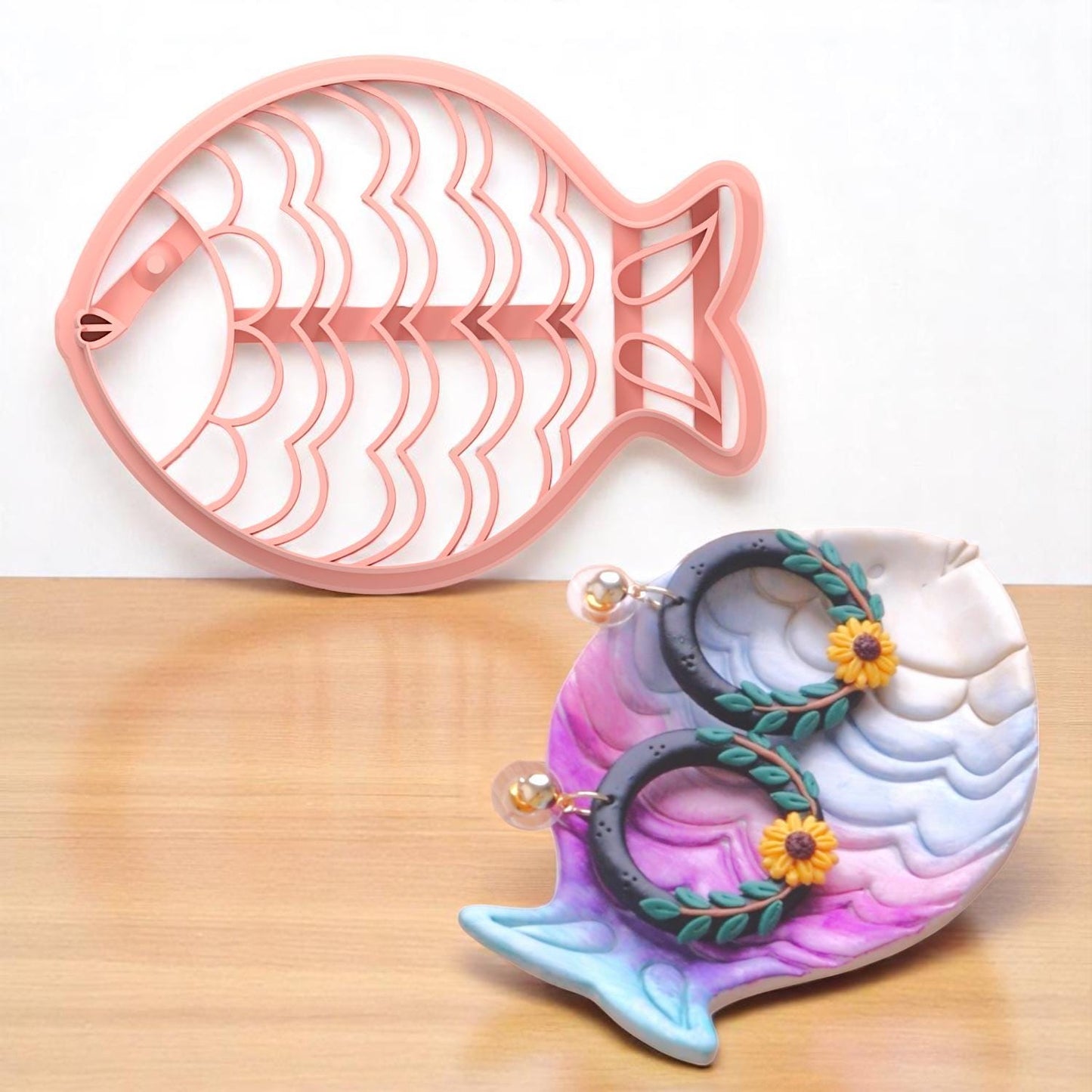Fish Trinket Dish Clay Cutter: 4-Inch Polymer Clay Tool