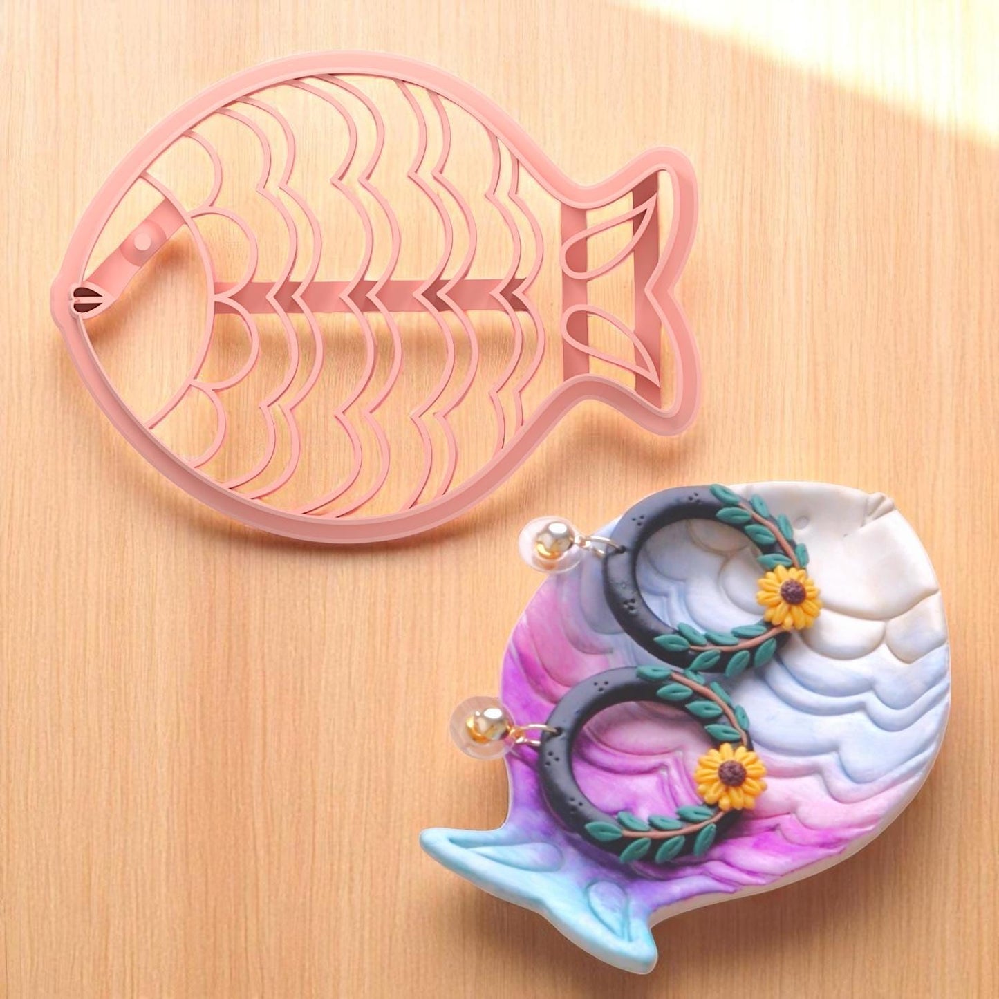 Fish Trinket Dish Clay Cutter: 4-Inch Polymer Clay Tool