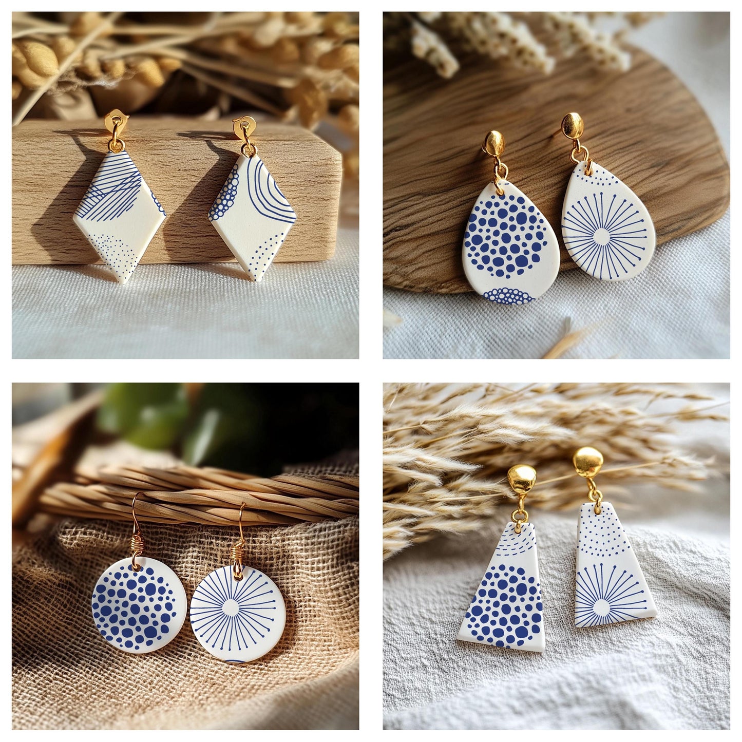 Abstract Circles Silkscreen for Polymer Clay Earrings: Clay Stencil (SS#1105)