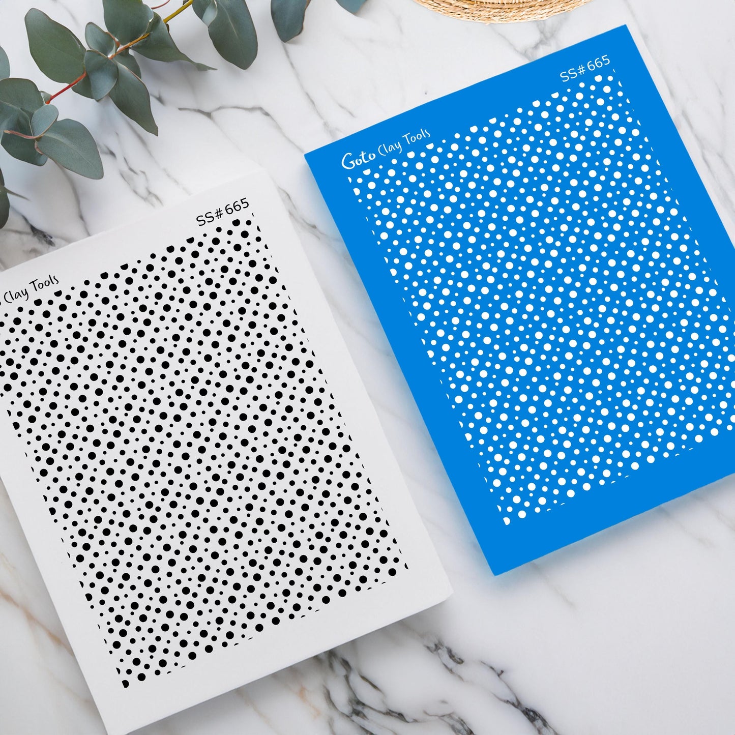 Polka Dot Silkscreen for Polymer Clay Earrings: Clay Stencil (9.5x12.5cm) SS#665