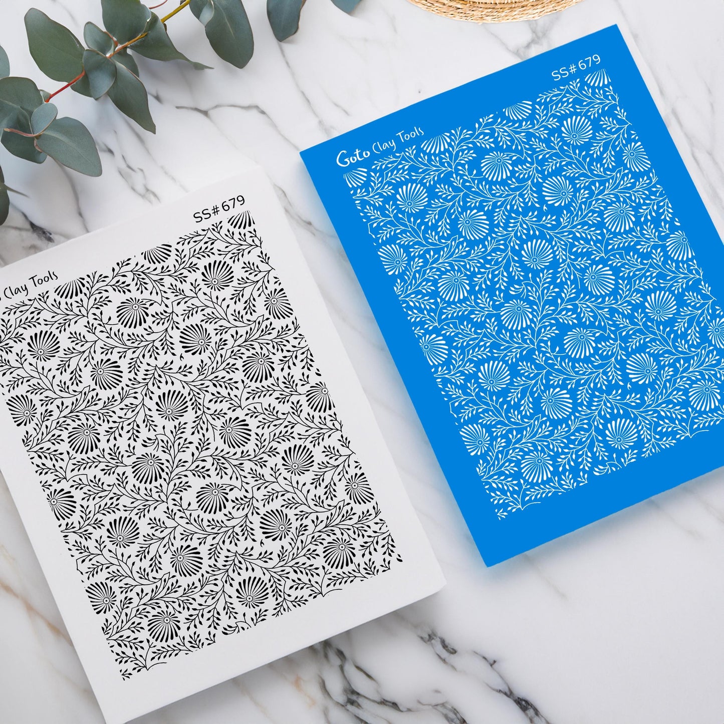 Indian Floral Silkscreen for Polymer Clay Earrings: Jewelry Making Stencil SS#679