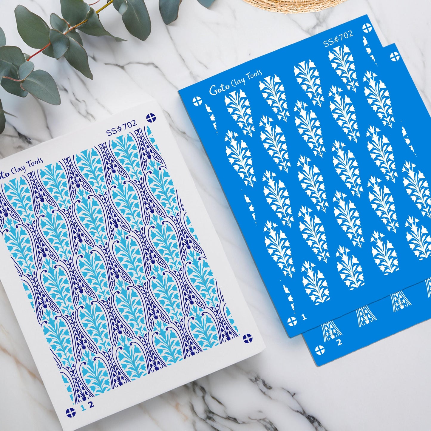 2 layers Ornamental Silkscreen for Polymer Clay Earring making, Clay Stencils, Clay Earring Silkscreen, Polymer Clay Supplies SS#702