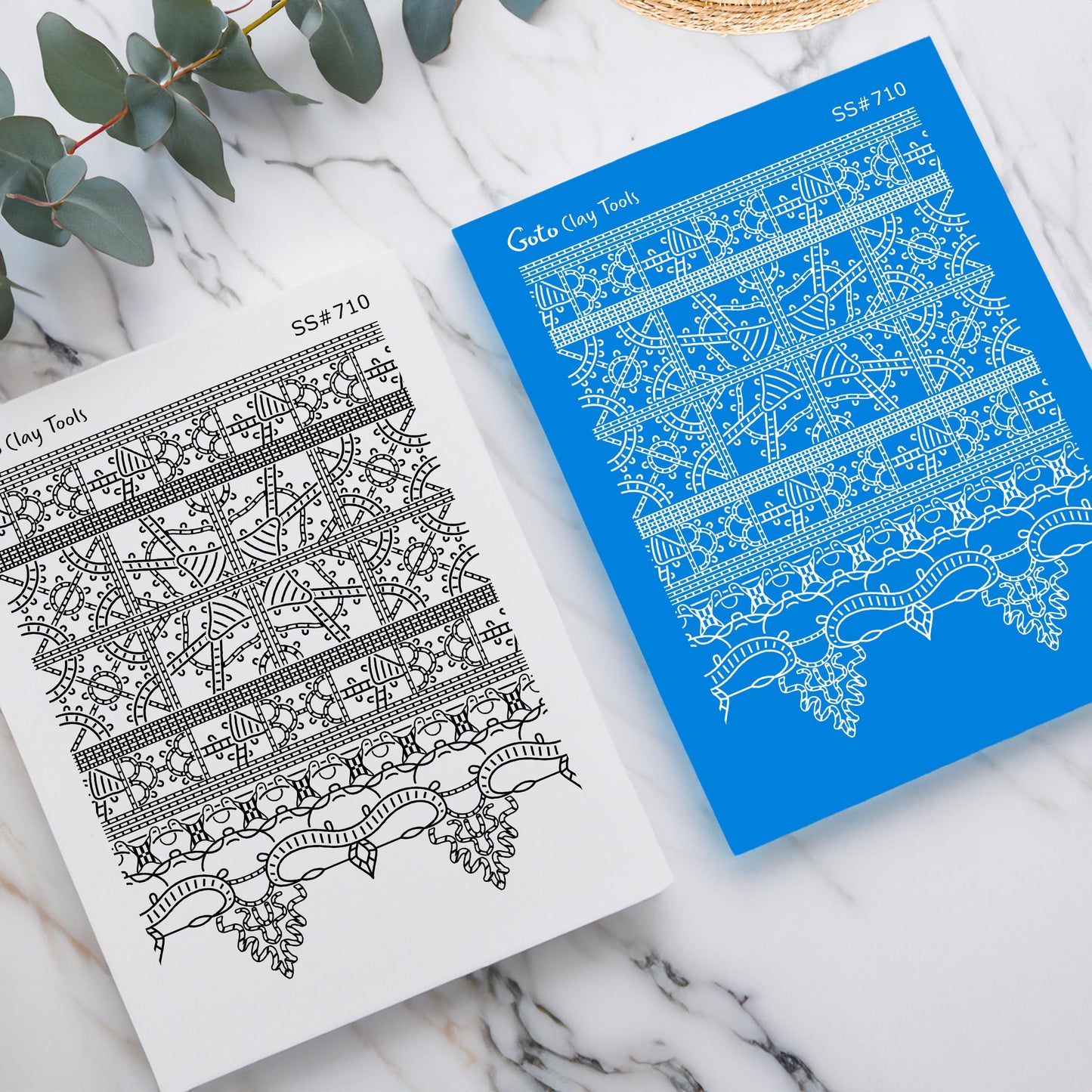 Crochet Lace Silkscreen for Polymer Clay Earrings: Clay Stencil SS#710