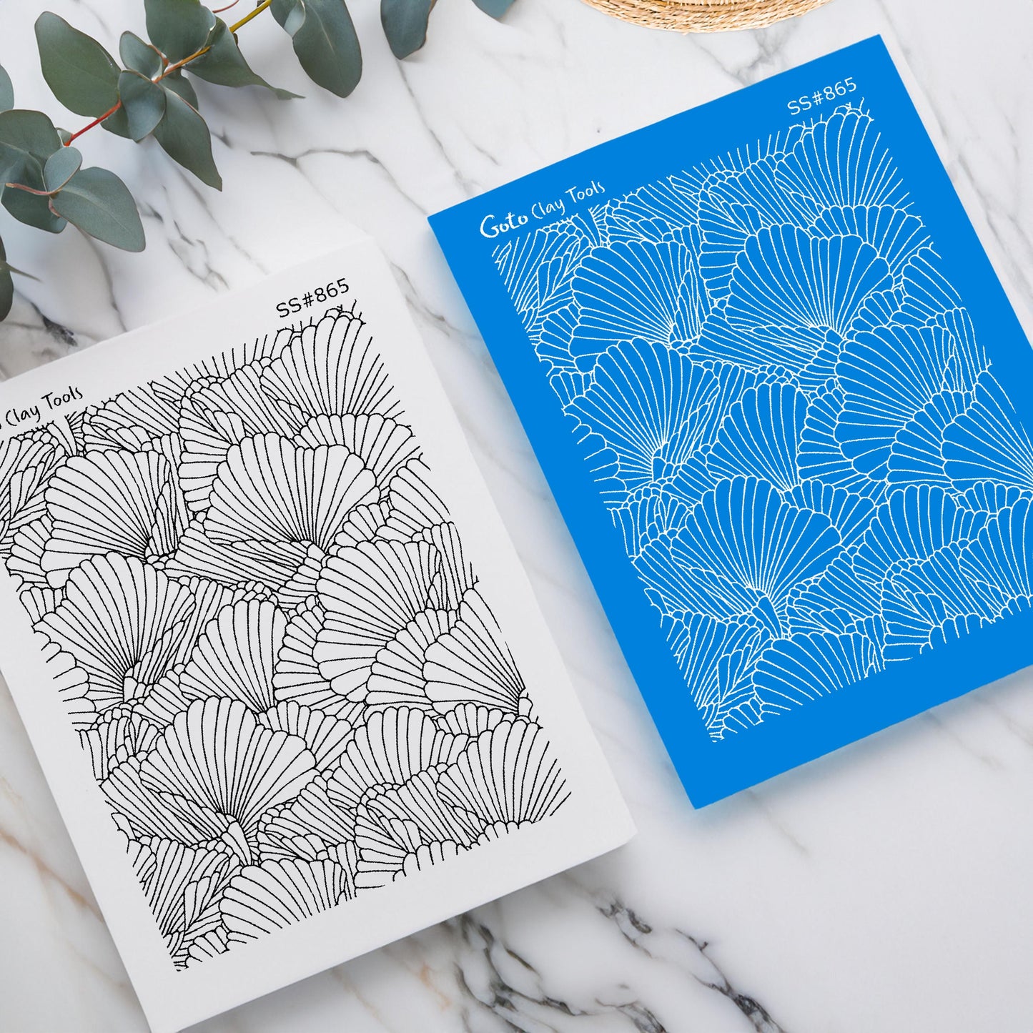 Scallop Silkscreen for Polymer Clay Earrings: Clay Stencil (3.74x4.92" Printable Area) SS#865