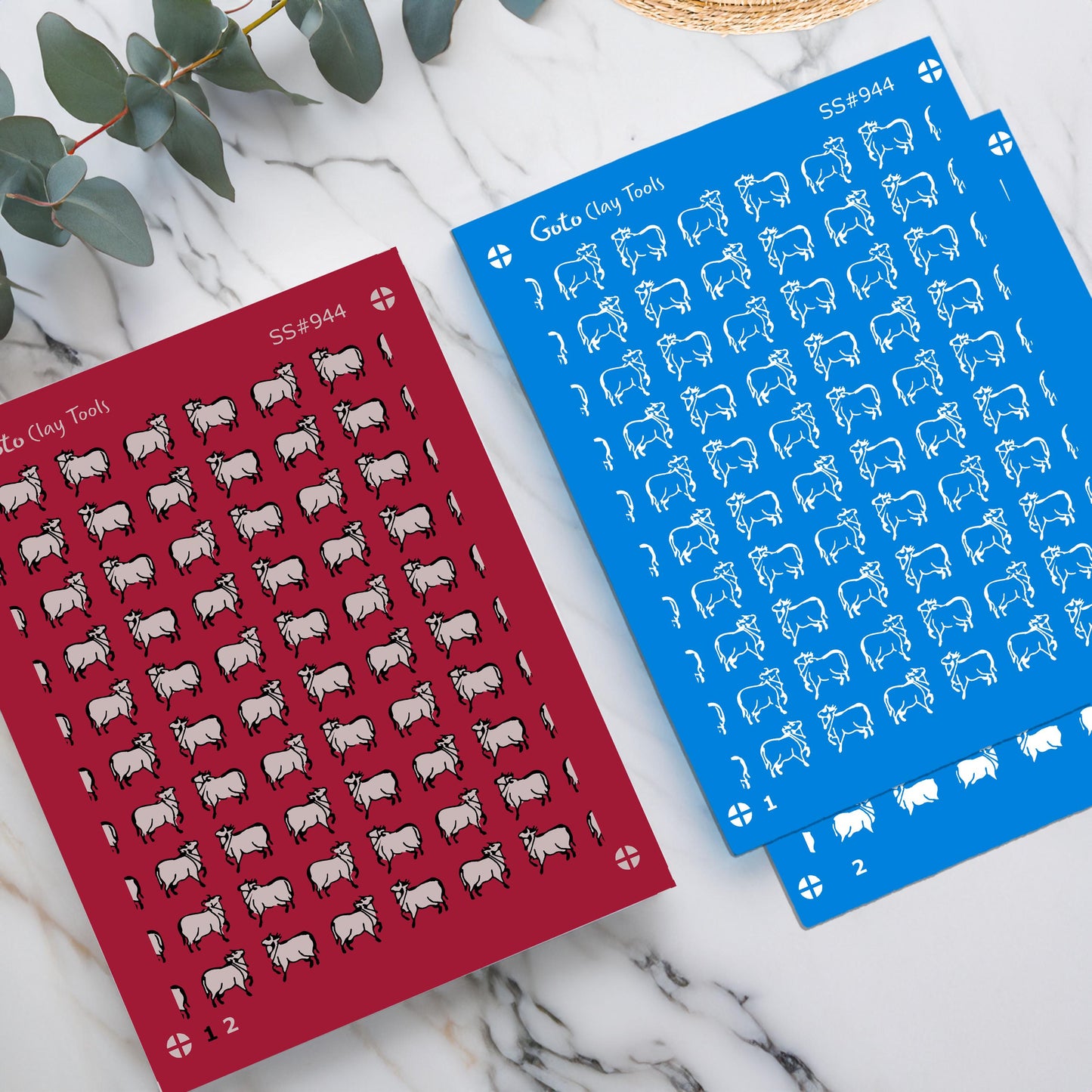 2 layers Cow Silkscreen for Polymer Clay Earring making, Clay Stencils, Clay Earring Silkscreen SS#944