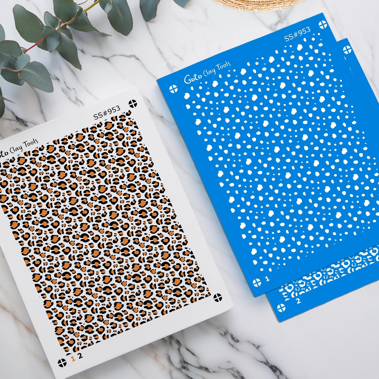 2 layers Leopard Silkscreen for Polymer Clay Earring making, Clay Stencils, Clay Earring Silkscreen SS#953