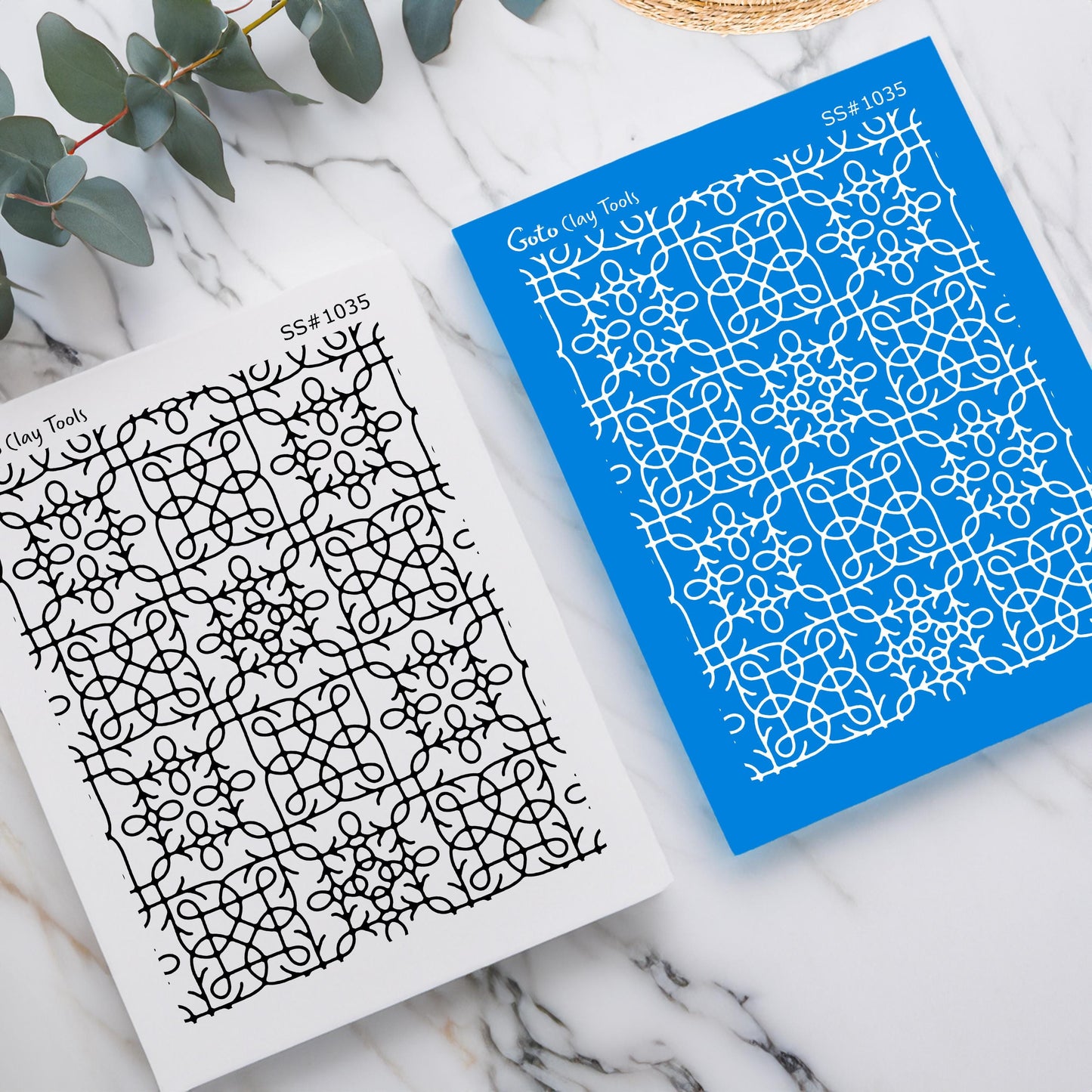 Geometric Silkscreen for Polymer Clay Earrings: Clay Stencil (9.5x12.5cm) SS#1035