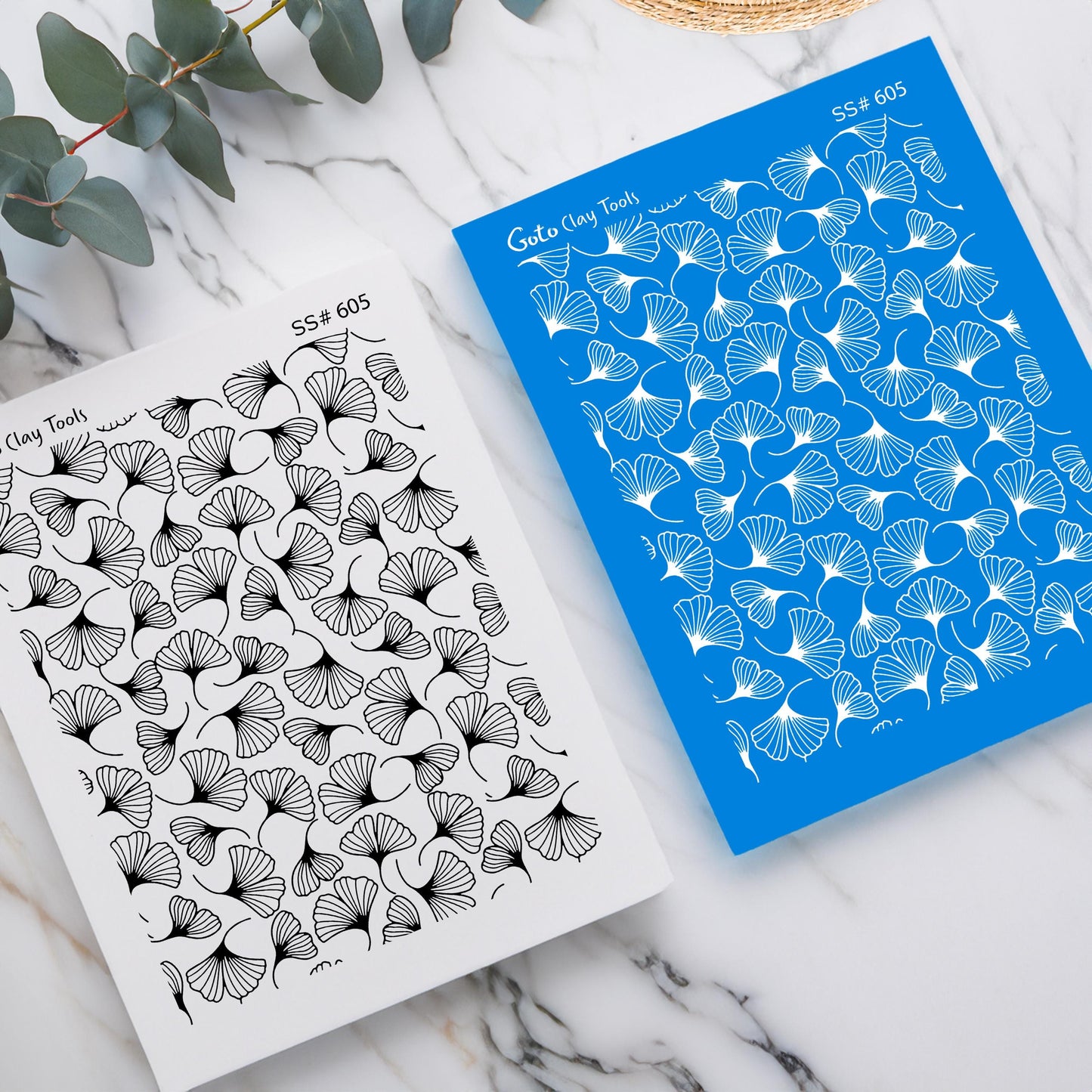 Ginkgo Silkscreen for Polymer Clay Earring making, Clay Stencils, Clay Earring Silkscreen, Polymer Clay Supplies SS#605