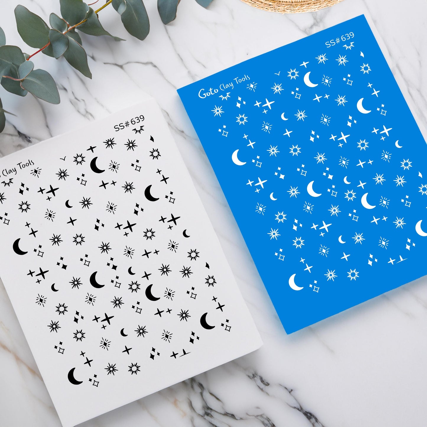 Celestial Silkscreen for Polymer Clay Earrings: Boho Clay Stencil (9.5x12.5cm) SS#639