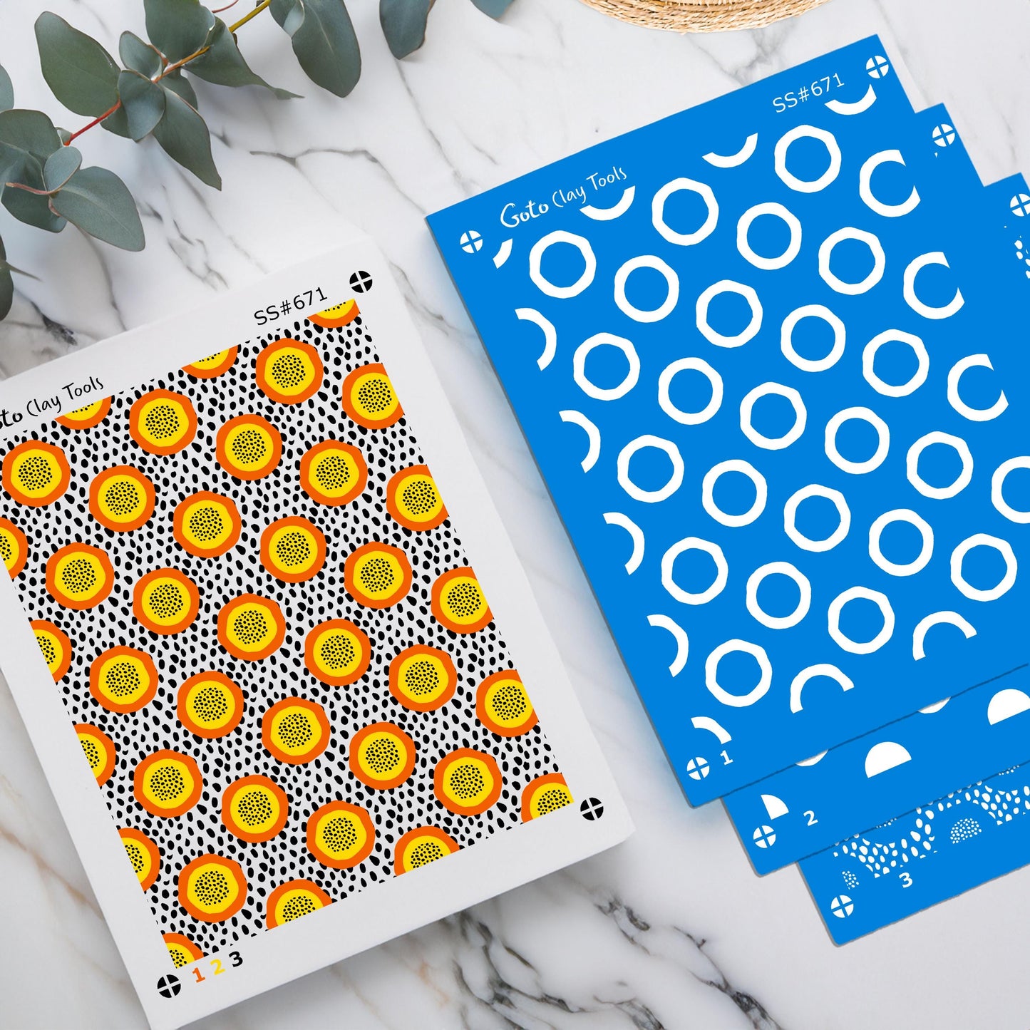 3 Layers Abstract Silkscreen for Polymer Clay Earring making, Clay Stencils, Clay Earring Silkscreen, Polymer Clay Supplies SS#671