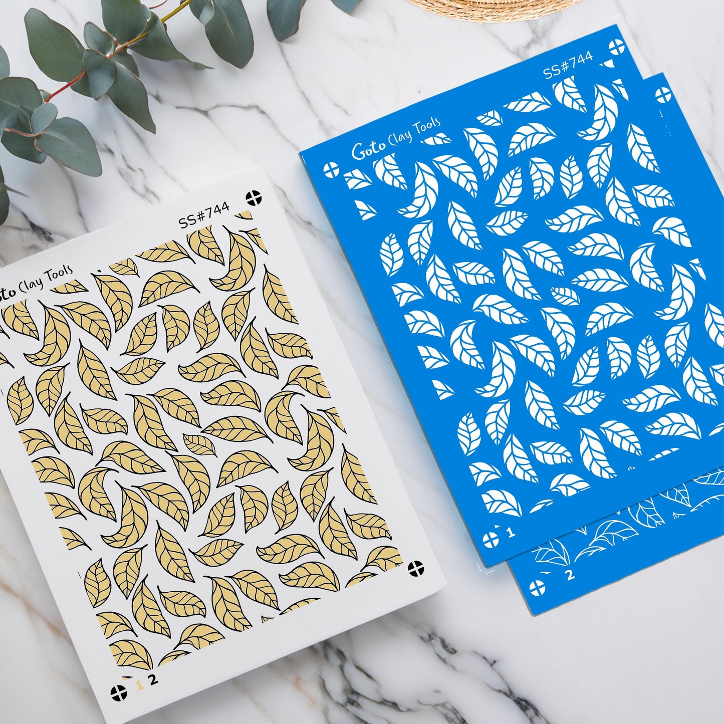 2 layers Leaves Silkscreen for Polymer Clay Earring making, Clay Stencils, Clay Earring Silkscreen, Polymer Clay Supplies SS#744