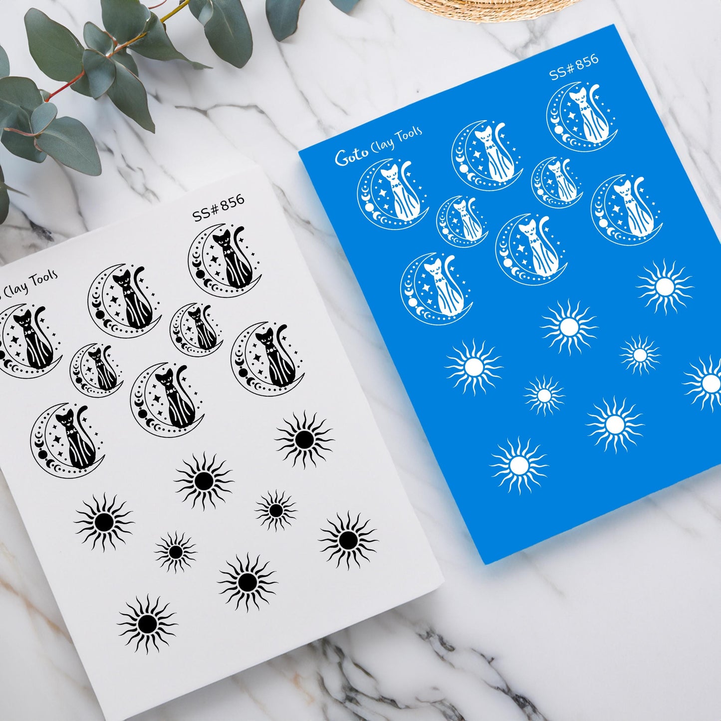 Esoteric Silkscreen for Polymer Clay Earrings: Clay Stencil SS#856