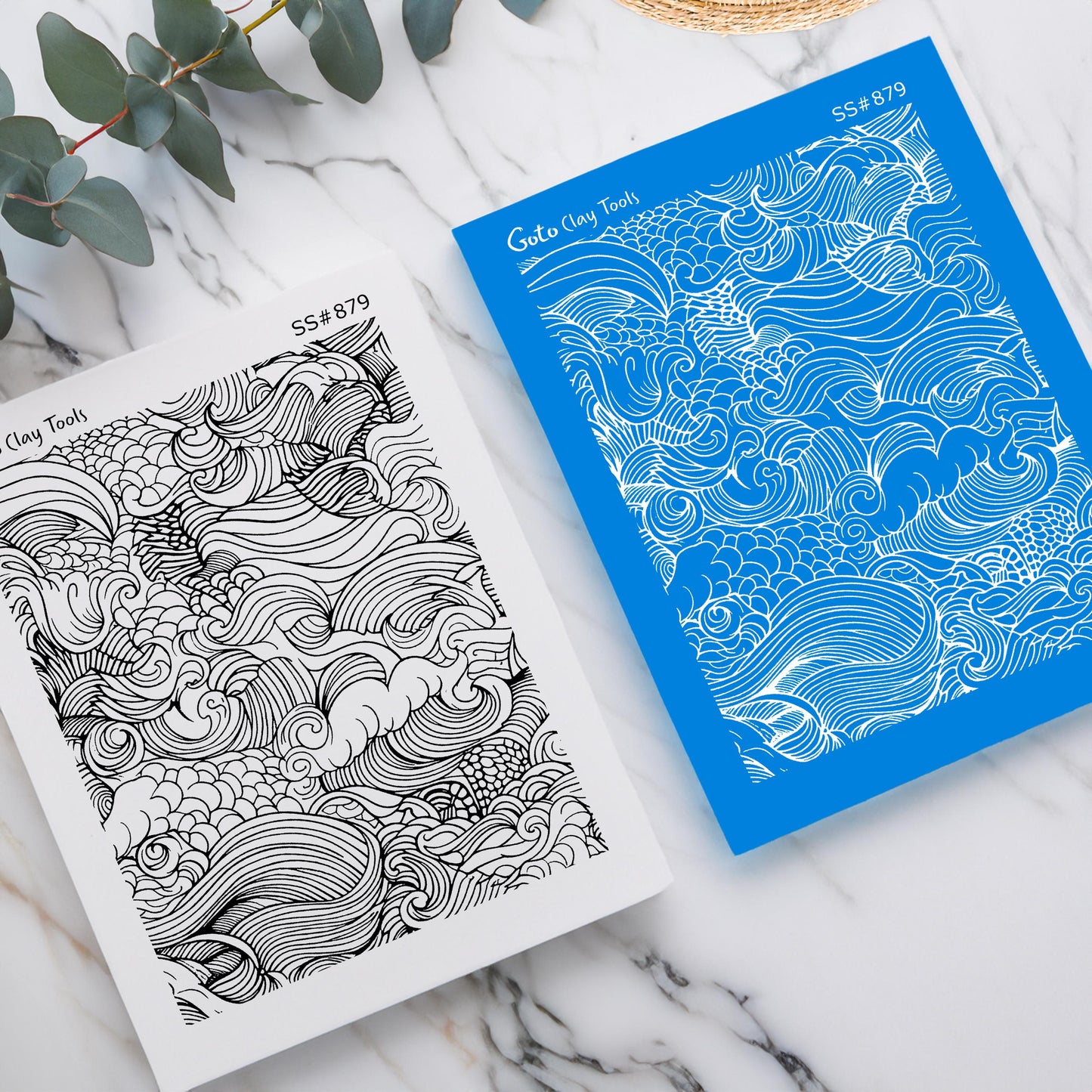 Waves doodle Silkscreen for Polymer Clay Earring making, Clay Stencils, Clay Earring Silkscreen, Polymer Clay Supplies SS#879