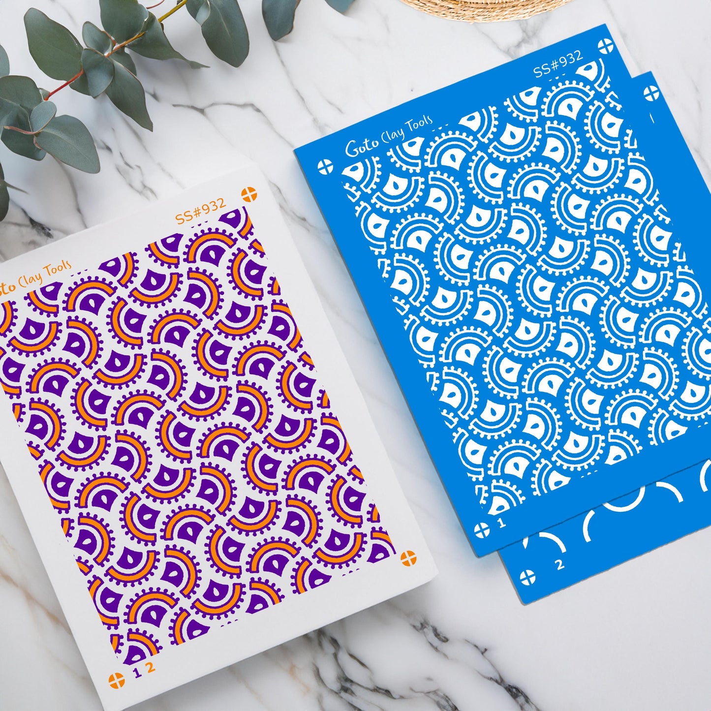 2 layers Indian Silkscreen for Polymer Clay Earring making, Clay Stencils, Clay Earring Silkscreen SS#932