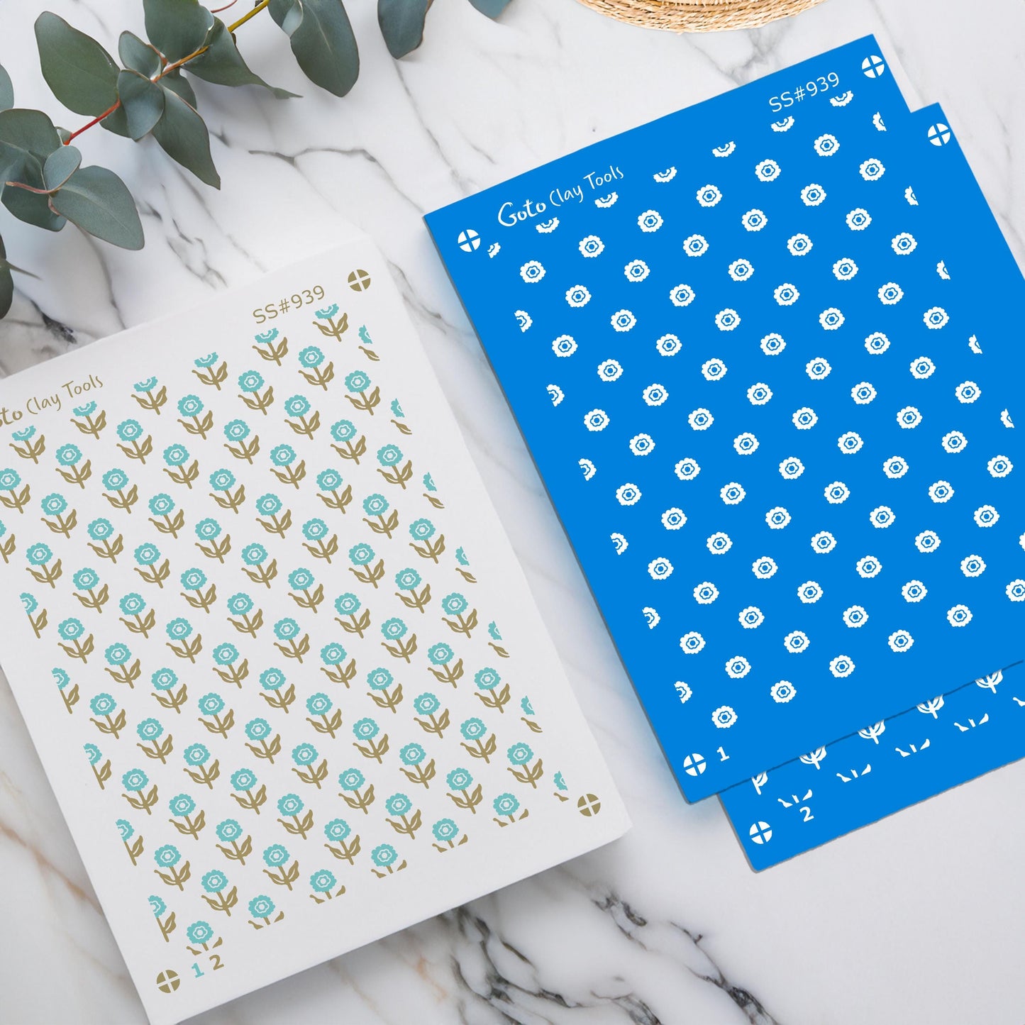 Indian Silkscreen for Polymer Clay Earrings: 2-Layer Stencil, SS#939