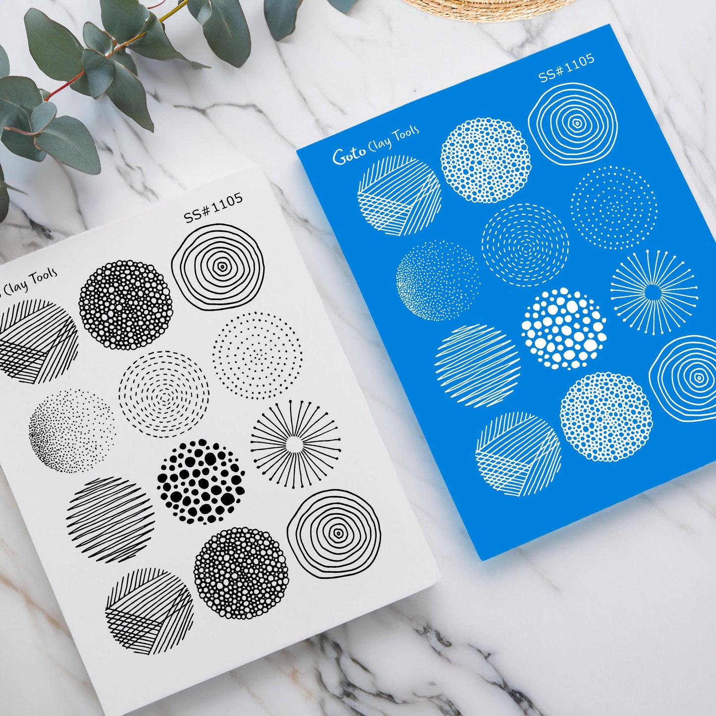 Abstract Circles Silkscreen for Polymer Clay Earrings: Clay Stencil (SS#1105)