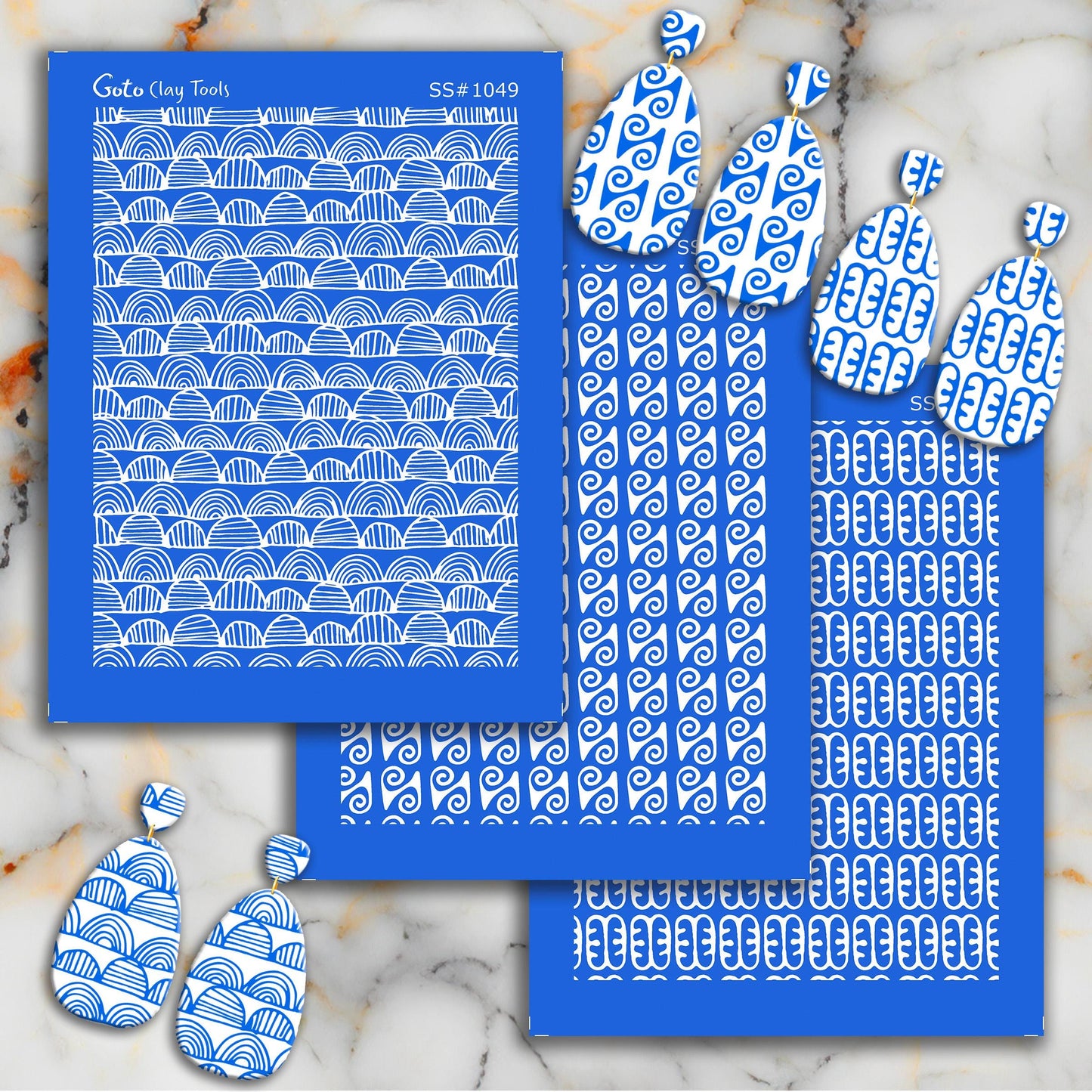 African Style Silkscreen for Polymer Clay Earring making, Clay Stencils, Clay Earring Silkscreen, Polymer Clay Supplies SS#1049