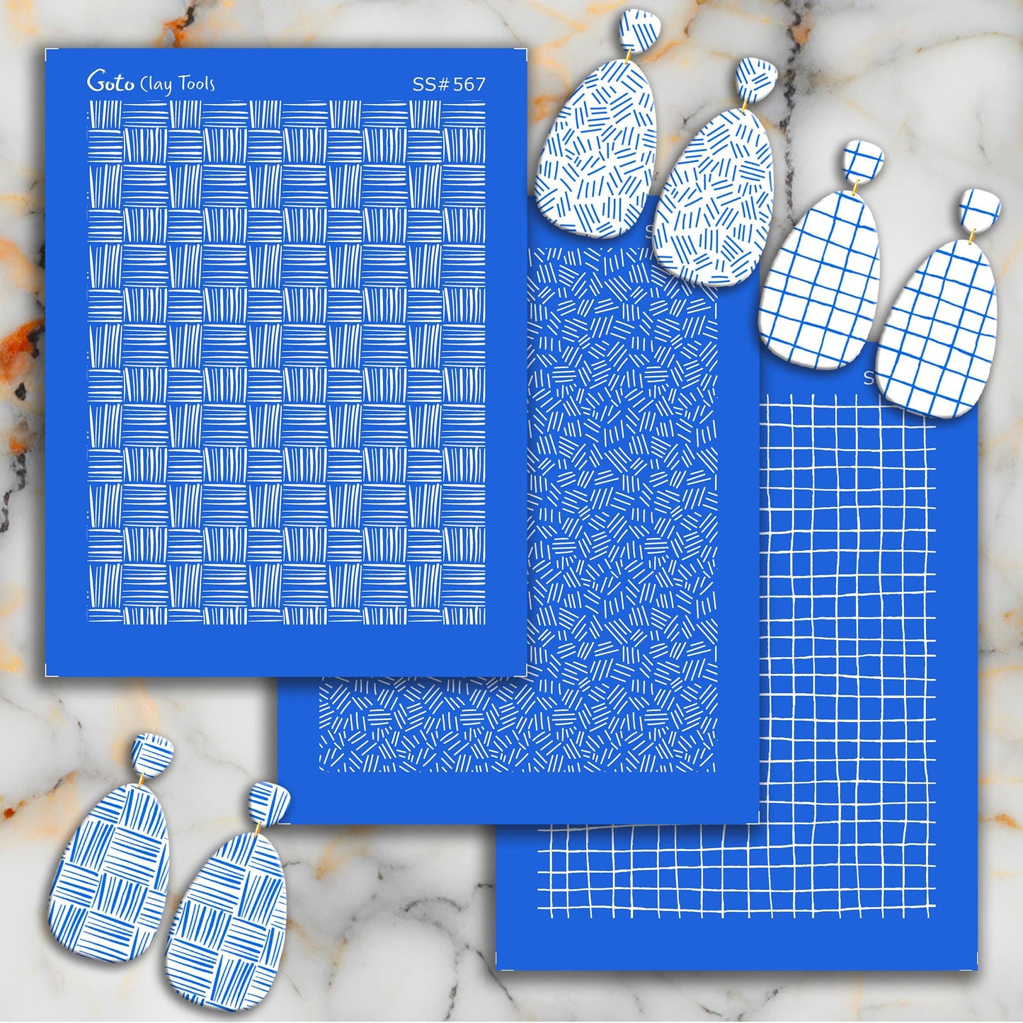 Criss Cross Mat Silkscreen for Polymer Clay Earring making, Clay Stencils, Clay Earring Silkscreen, Polymer Clay Supplies SS#567