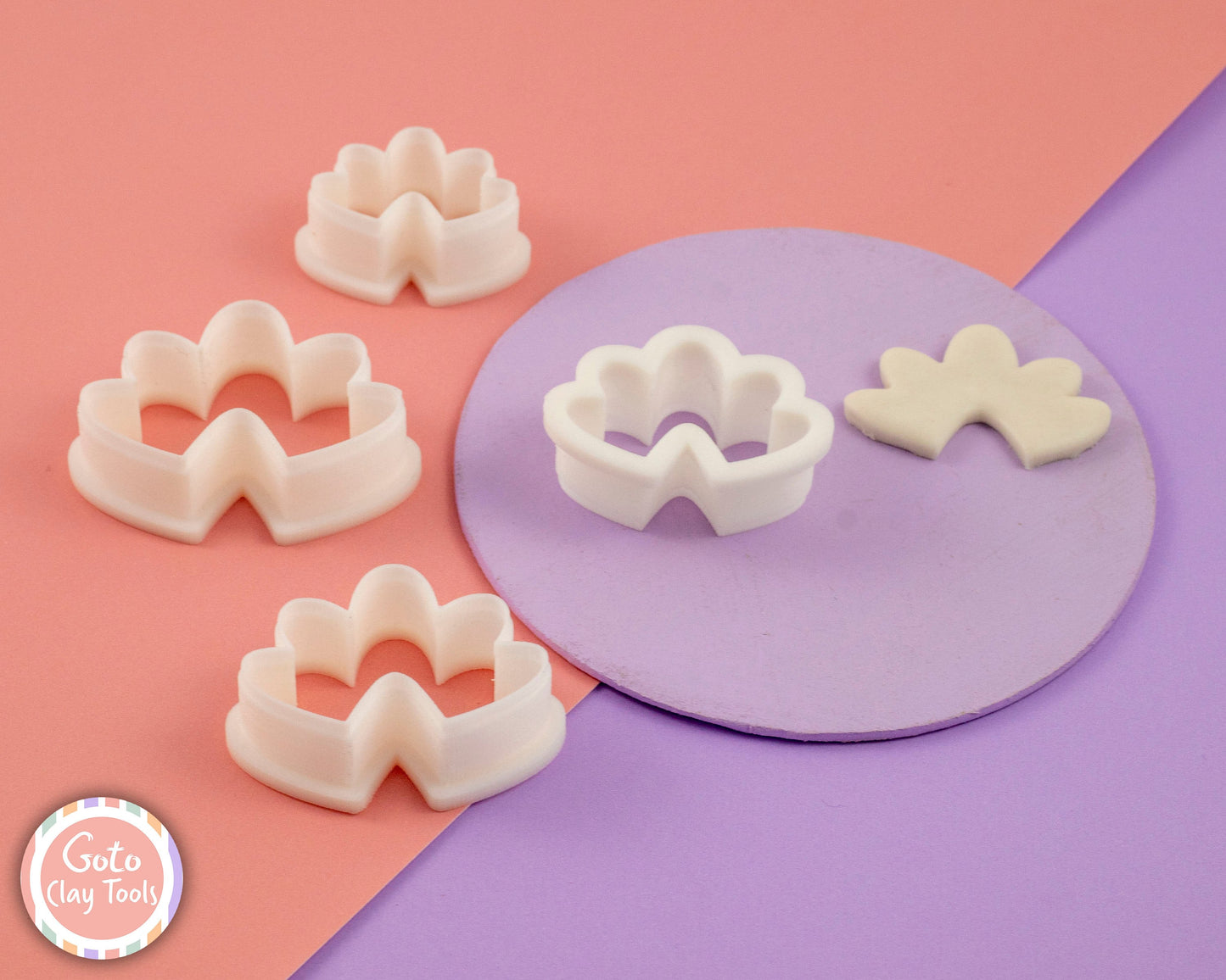 Half flower cutter, Polymer clay cutter, Flower cutter, Clay earring cutters, Mini clay cutter, Polymer clay tools, Cutter set