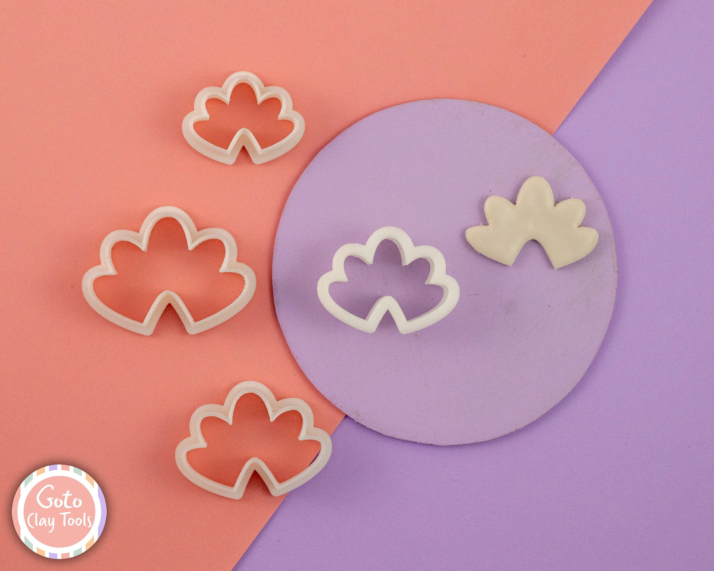 Half flower cutter, Polymer clay cutter, Flower cutter, Clay earring cutters, Mini clay cutter, Polymer clay tools, Cutter set
