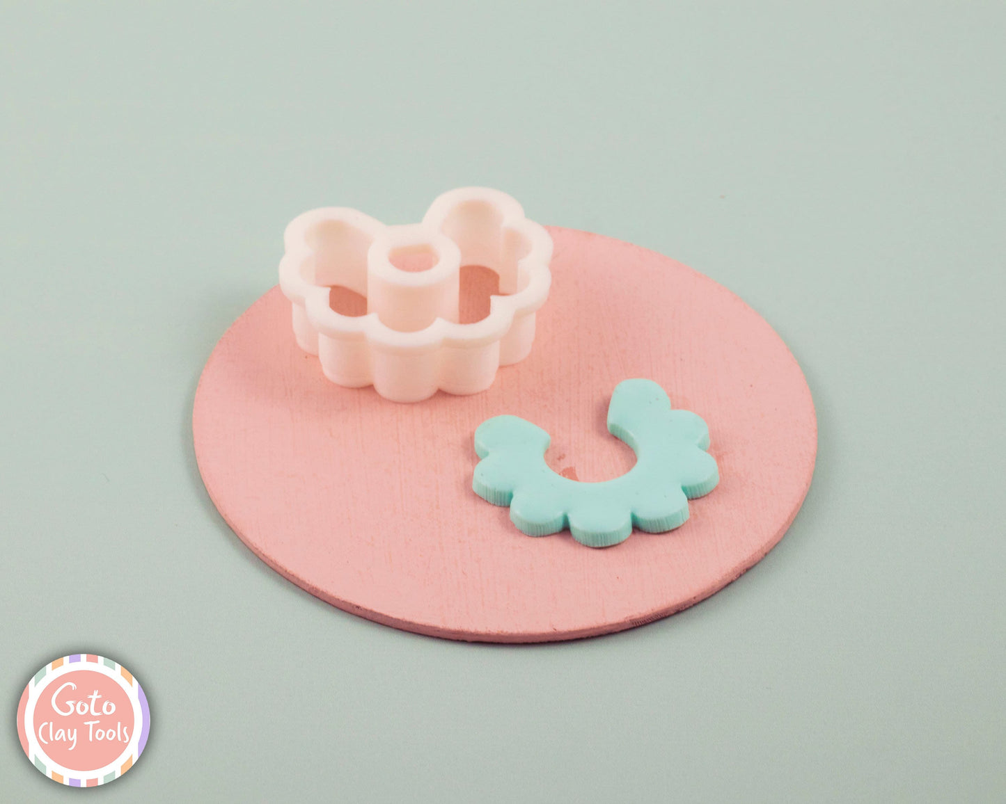 Hoop Flower cutter, Polymer clay cutter, Clay earring cutters, Polymer clay tools, 3D printed cutters