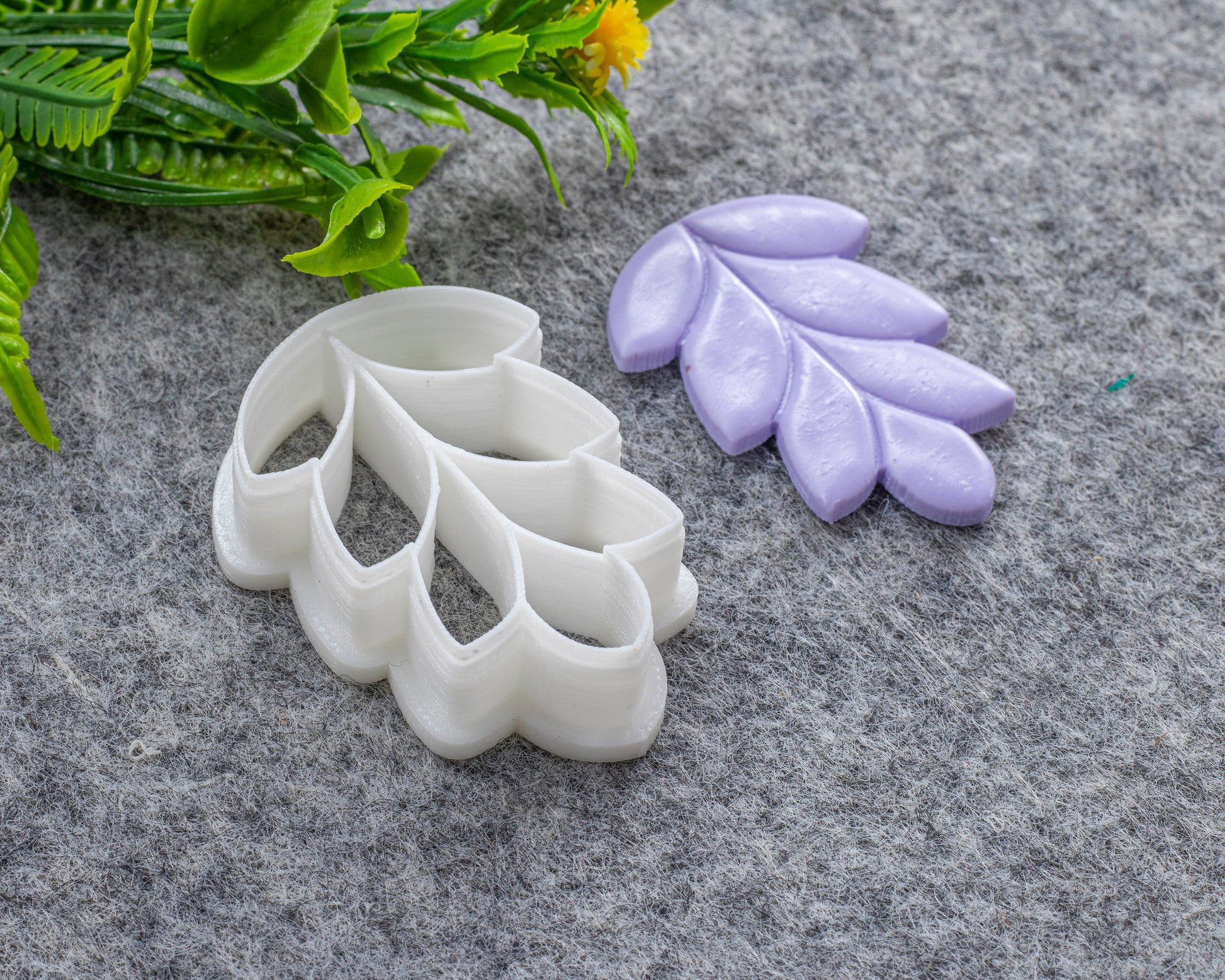 Leaf Embossed Clay Cutter, Polymer clay cutter, Earring cutter