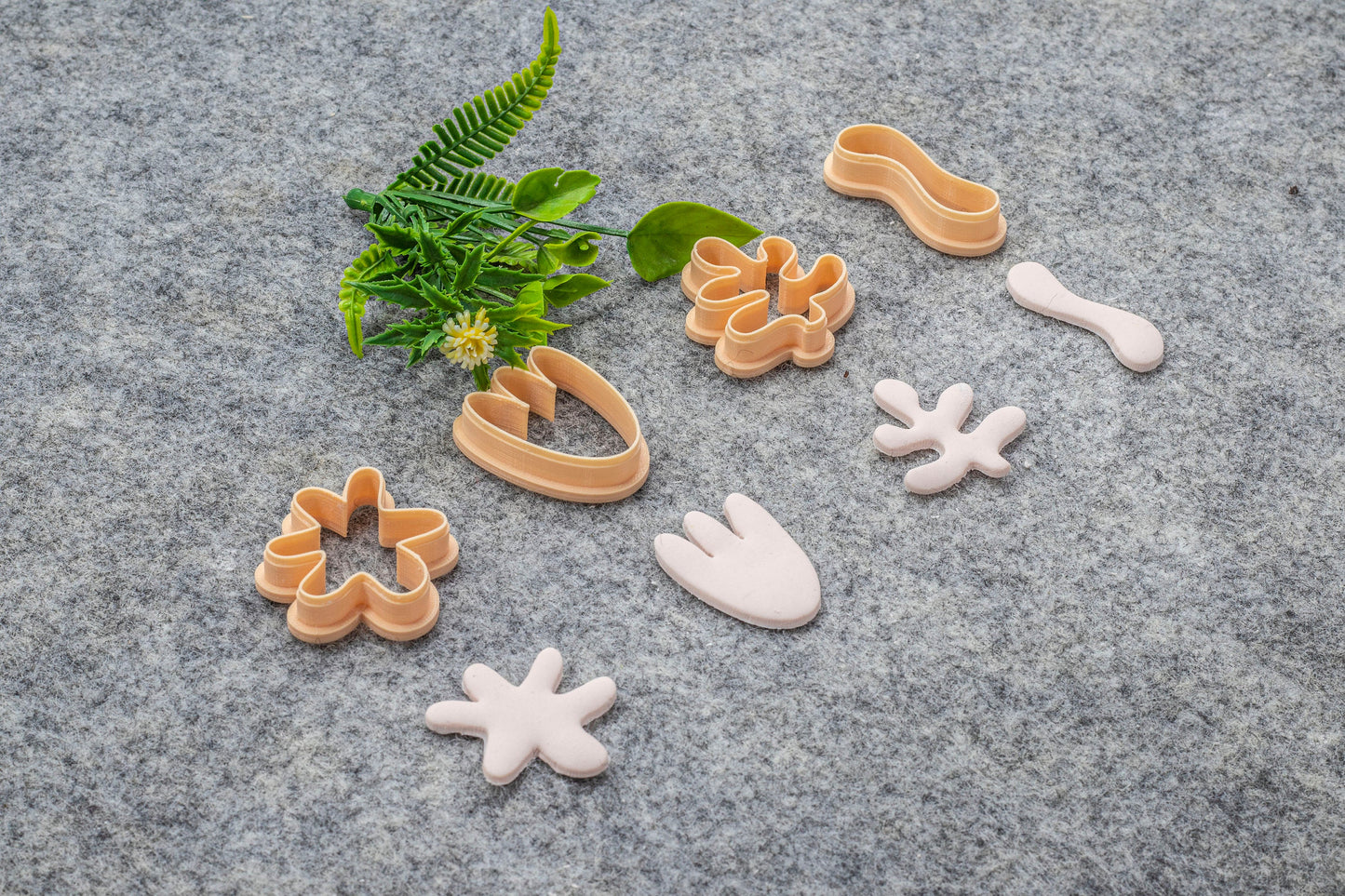 Organic shape set-2 Polymer clay cutter, Clay earring cutters, Polymer clay tools, 3D printed cutters#637