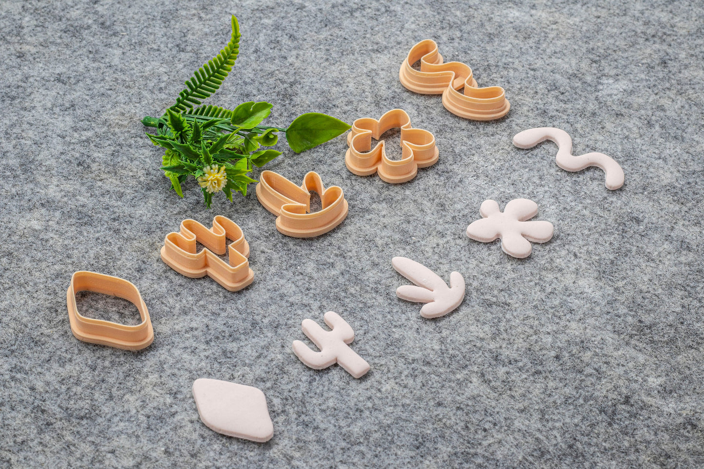 Organic shape set-4 Polymer clay cutter, Clay earring cutters, Polymer clay tools, 3D printed cutters#640