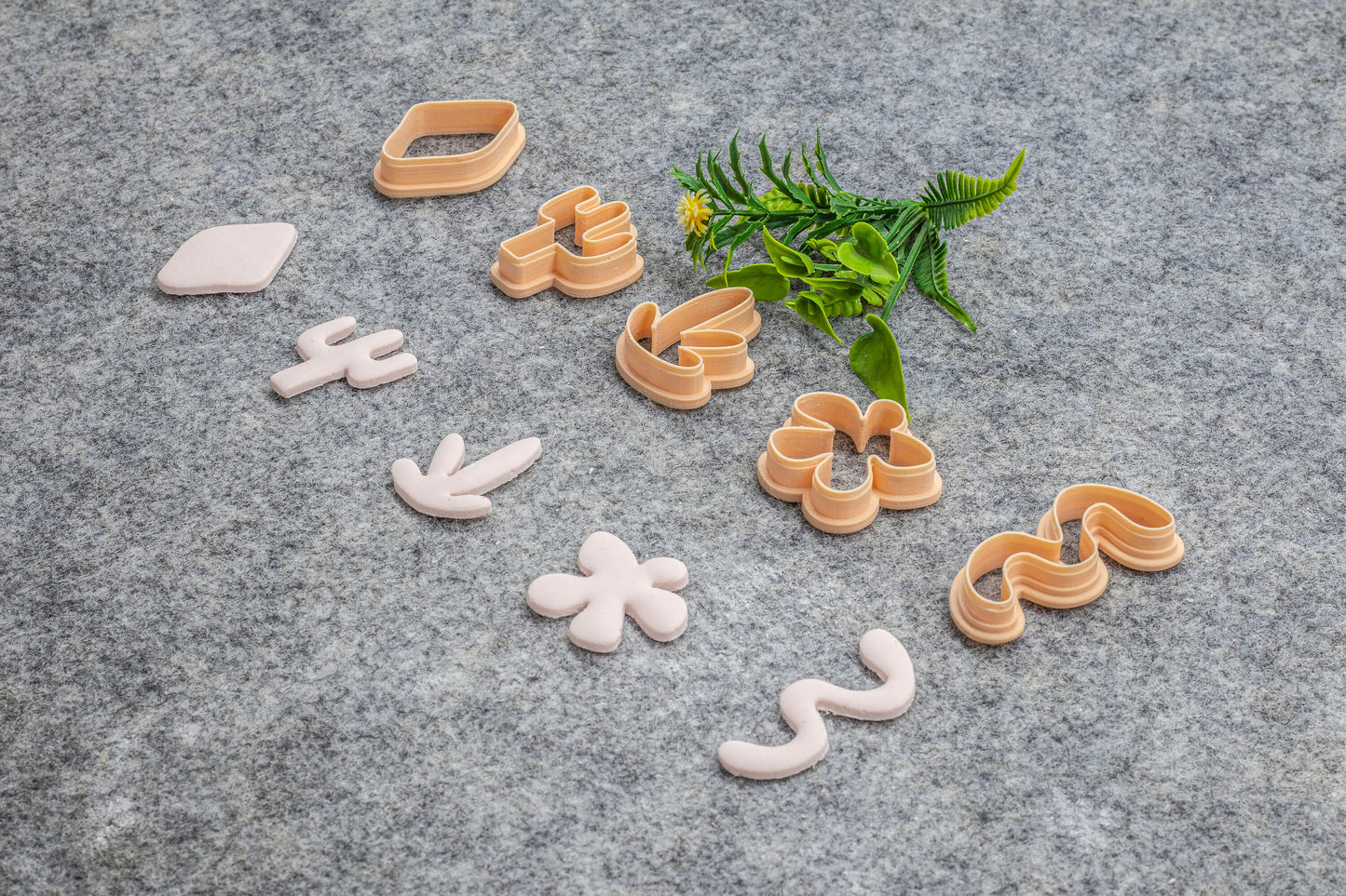 Organic shape set-4 Polymer clay cutter, Clay earring cutters, Polymer clay tools, 3D printed cutters#640