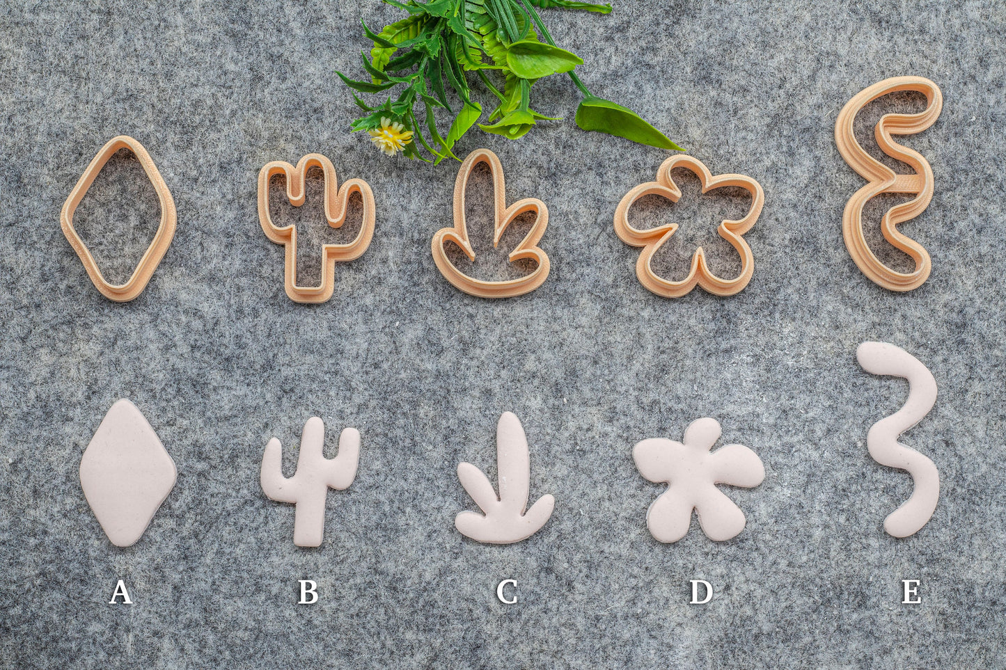 Organic shape set-4 Polymer clay cutter, Clay earring cutters, Polymer clay tools, 3D printed cutters#640
