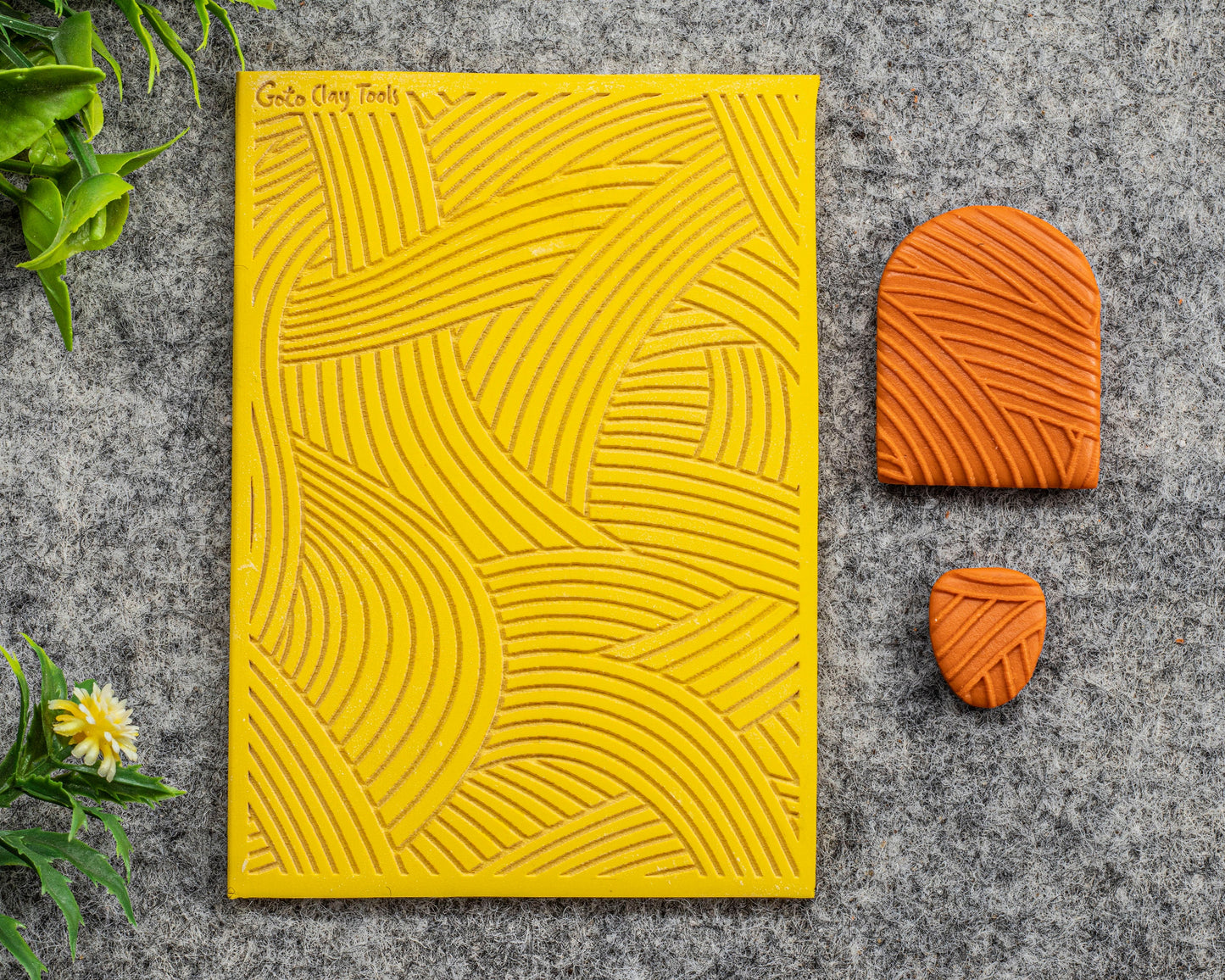 Curve Contours Texture mat for polymer clay, Polymer Clay Rubber Texture mat, Texture Tile mats, Fimo, Sculpey, Cernit #569