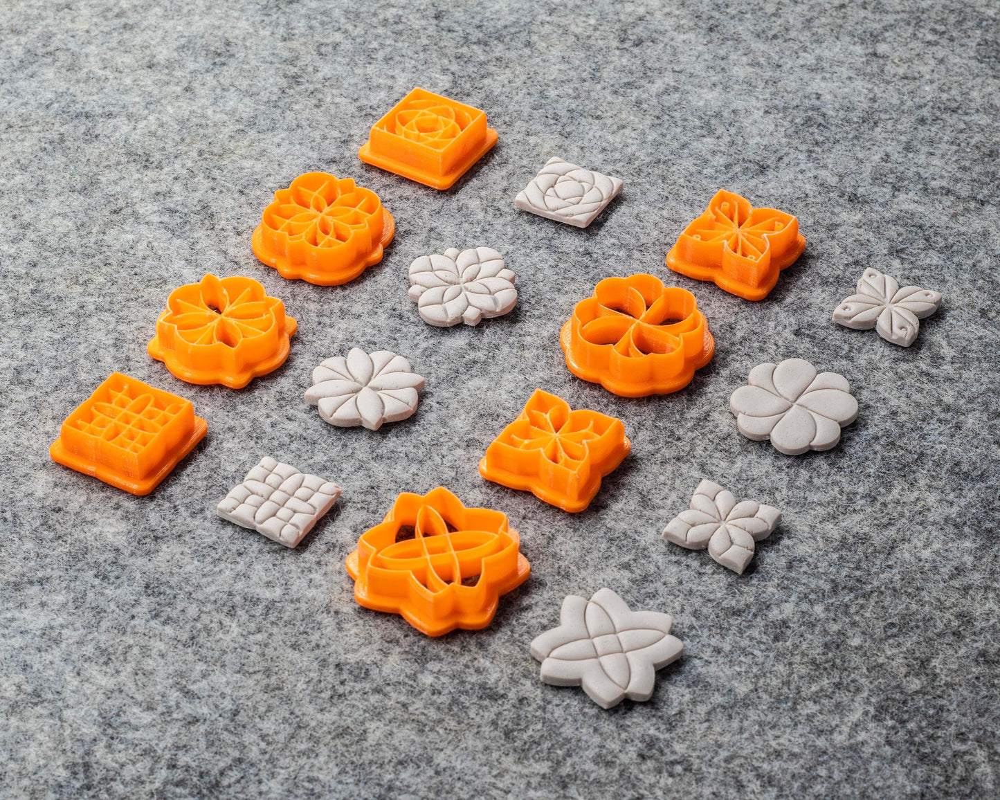 Symmetrical tile Polymer clay cutter, Earring cutter | Set-1