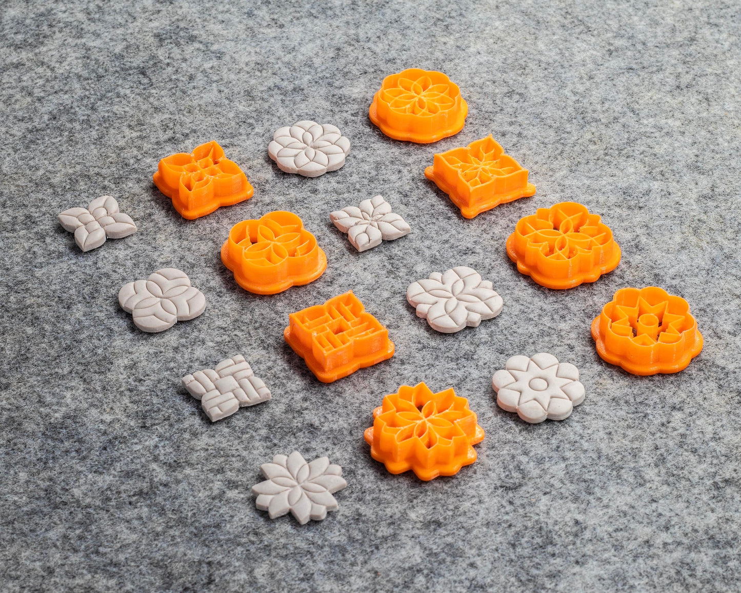 Symmetrical tile Polymer clay cutter, Earring cutter | Set-2