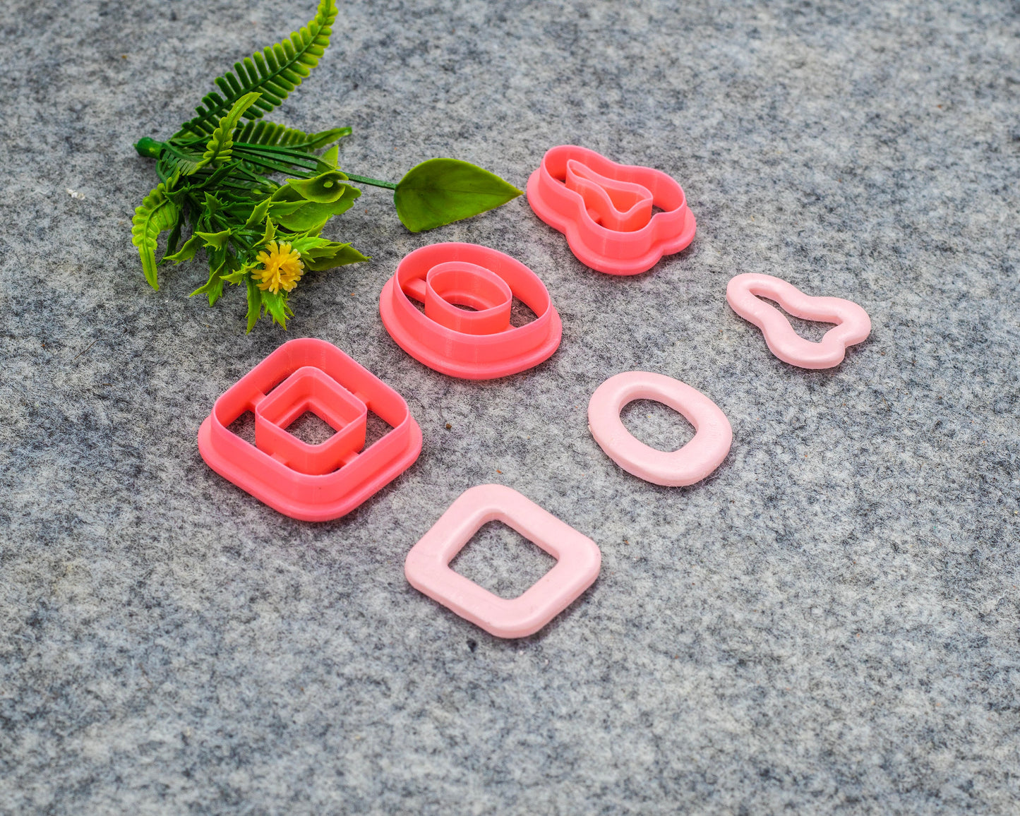 Organic shape Polymer clay cutter, Clay earring cutters, Polymer clay tools, 3D printed cutters #609
