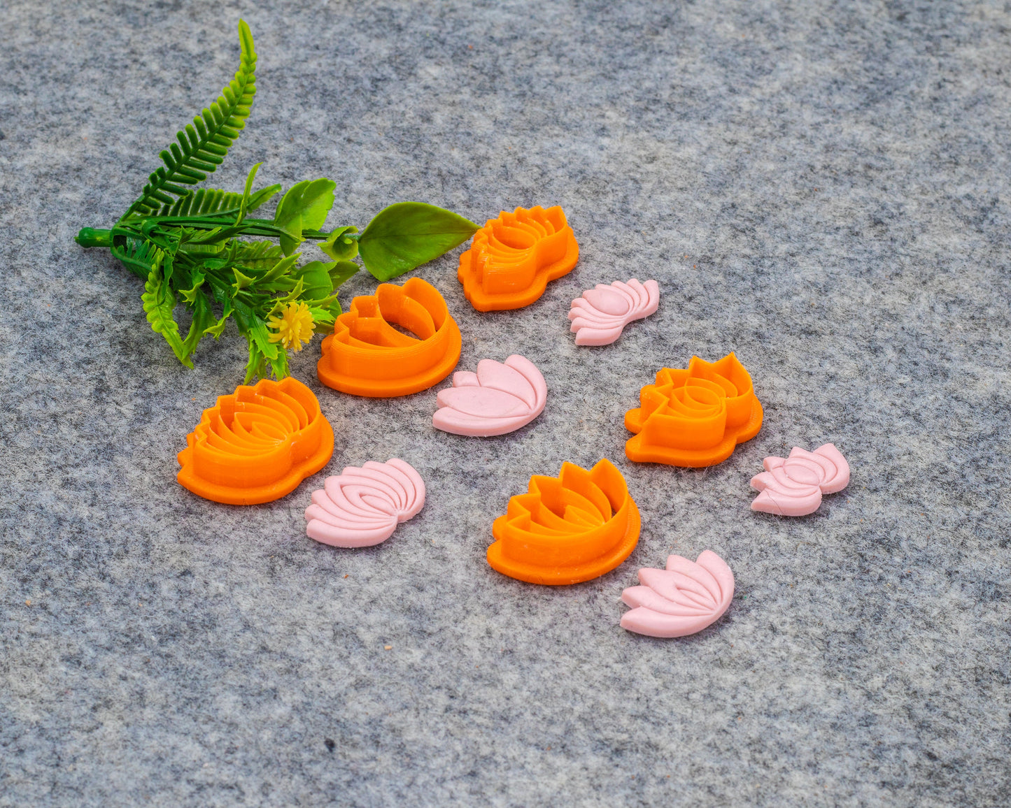 Lotus shape Polymer clay cutter, Embossed cutter for polymer clay jewellery #614