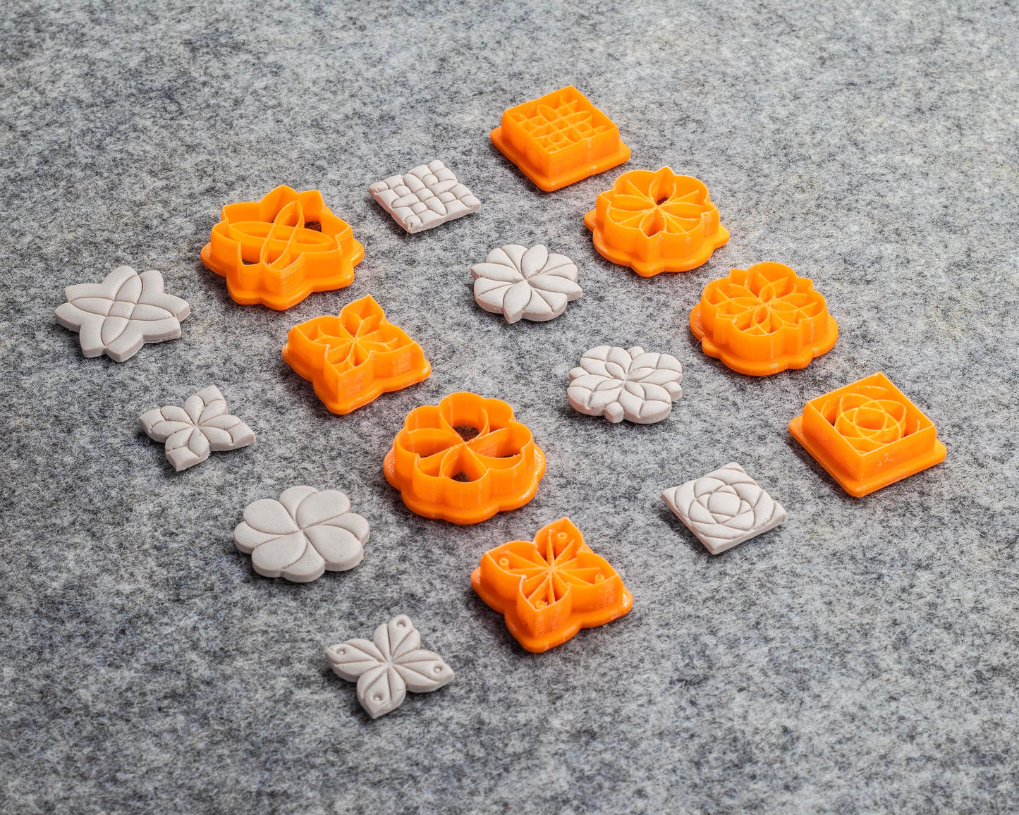Symmetrical tile Polymer clay cutter, Earring cutter | Set-1