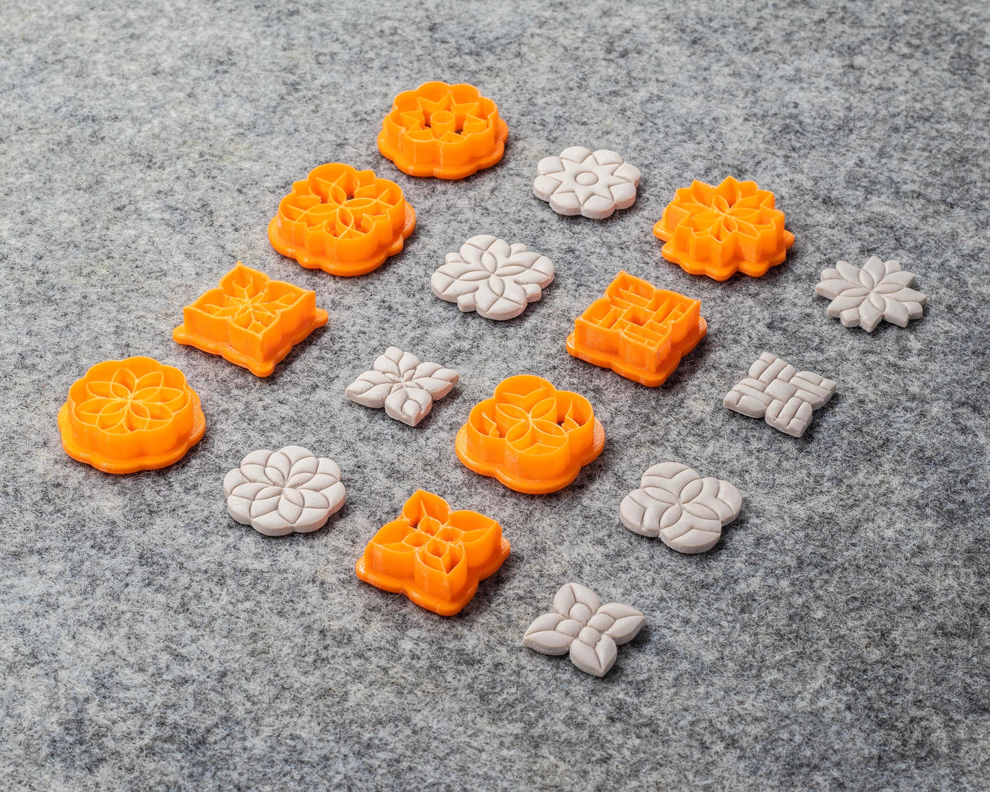 Symmetrical tile Polymer clay cutter, Earring cutter | Set-2