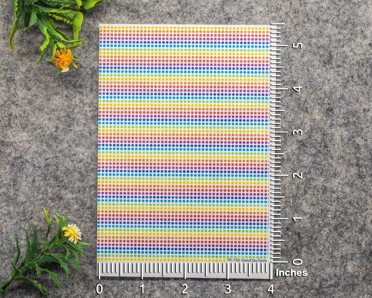 Transfer paper for polymer clay, Rainbow dots, water soluble transfer paper, polymer clay image transfers, magic transfer paper #750