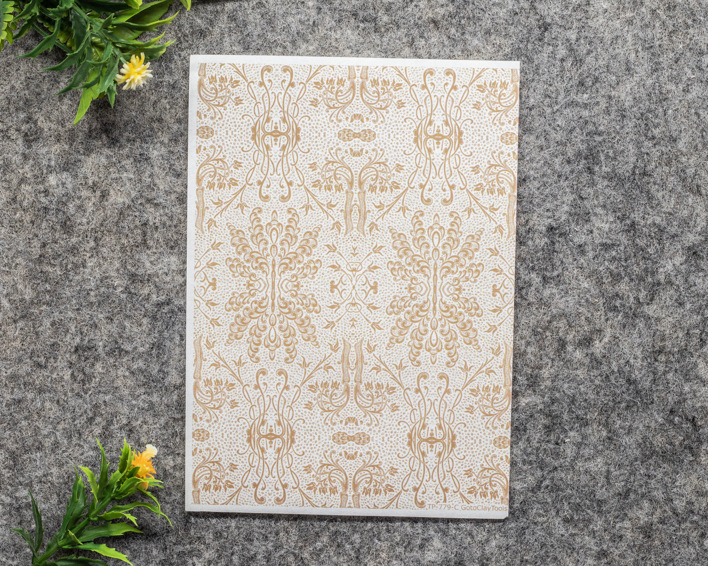 Transfer paper for polymer clay, Vintage patterns, water soluble transfer paper, polymer clay image transfers, magic transfer paper #779