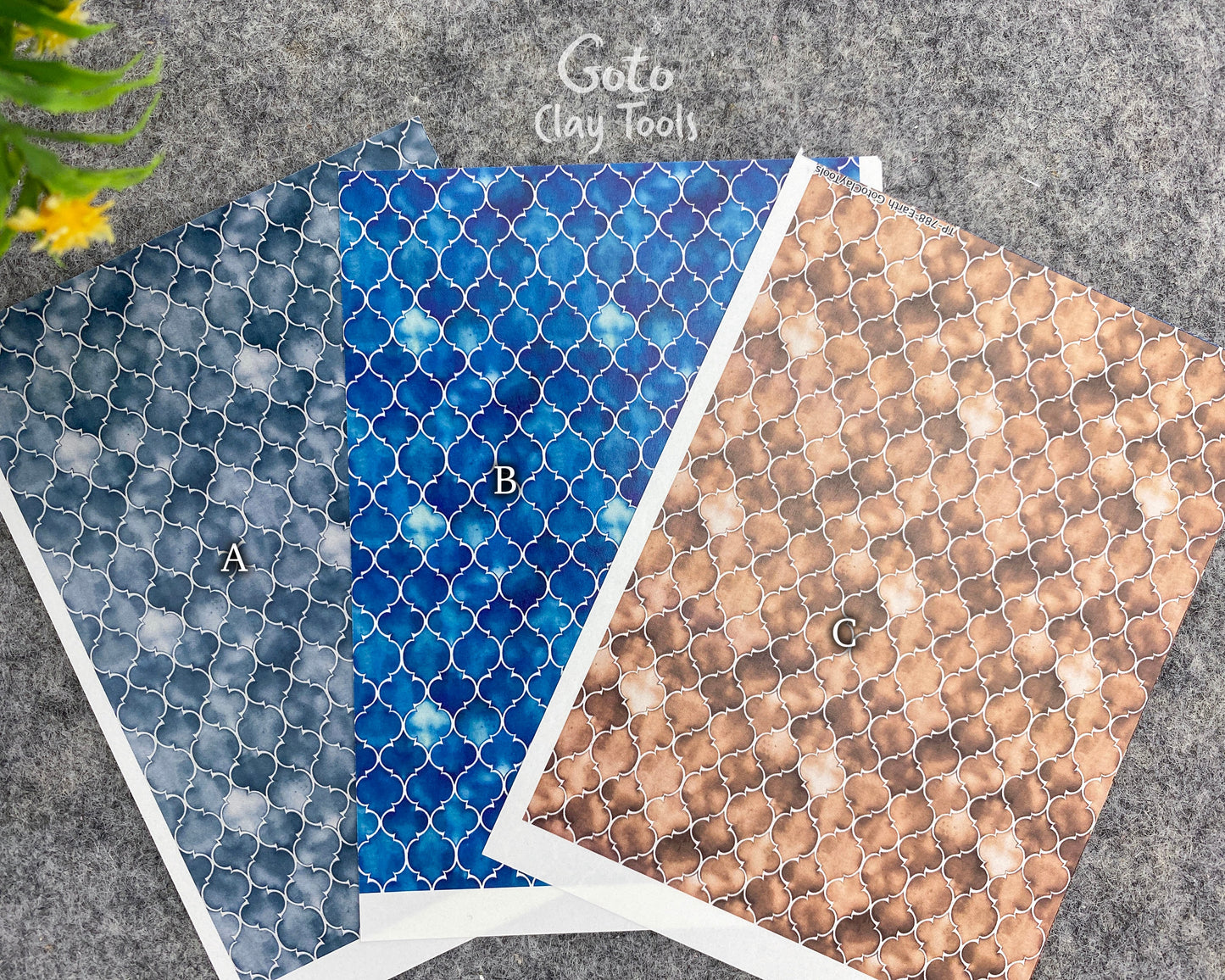 Transfer paper for polymer clay, Ceramic tiles, water soluble transfer paper, polymer clay image transfers, magic transfer paper #788