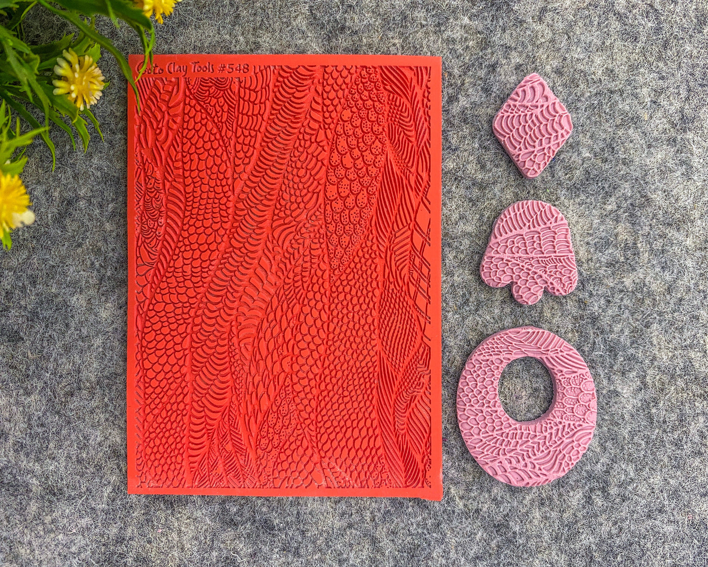 Snake Skin Doodle Texture mat for polymer clay, Polymer Clay Rubber Texture mat, Texture Tile mats, Fimo, Sculpey, Cernit #548