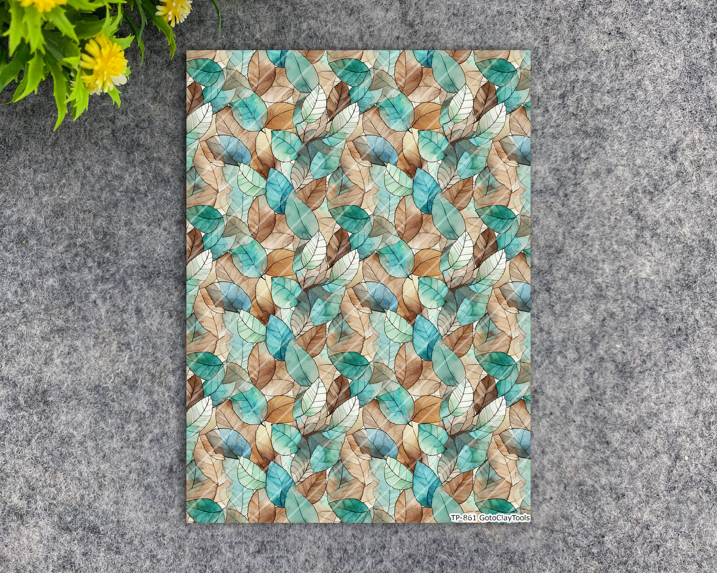 Transfer paper for polymer clay, Watercolor leaves, water soluble transfer paper, polymer clay image transfers, magic transfer paper #861