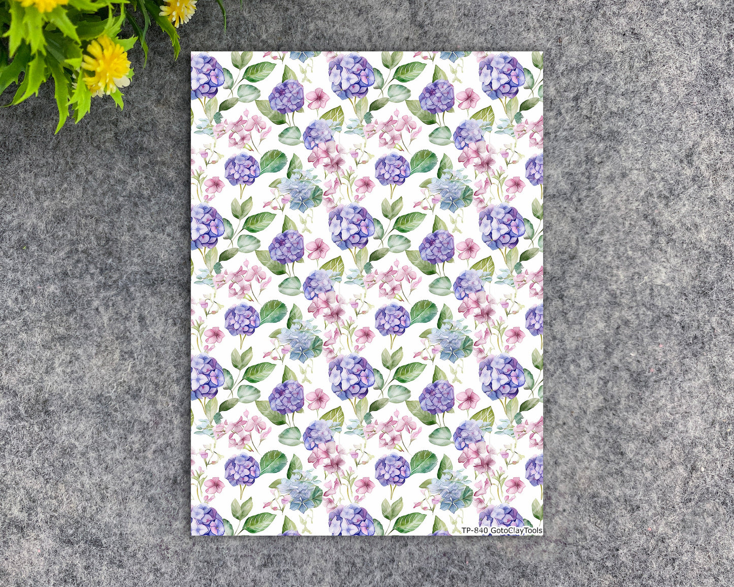 Transfer paper for polymer clay, Watercolor flowers, water soluble transfer paper, polymer clay image transfers, magic transfer paper #840