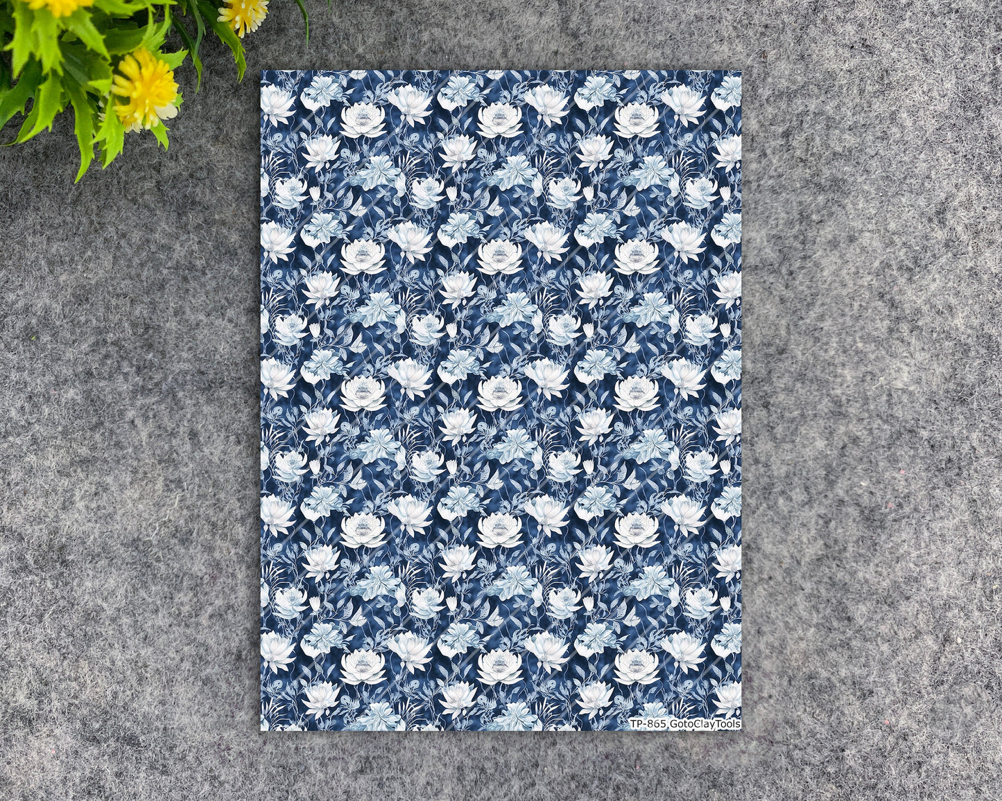 Transfer paper for polymer clay, Watercolor flowers, water soluble transfer paper, polymer clay image transfers, magic transfer paper #865