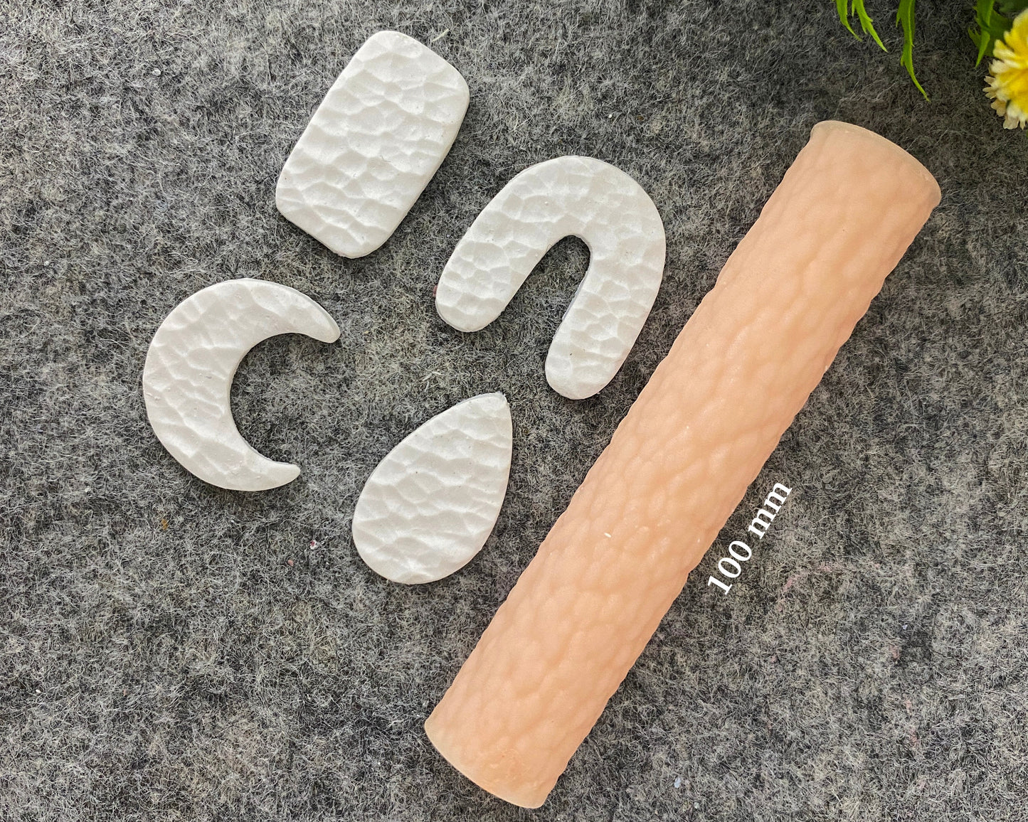 Beaten Clay Texture Roller, Polymer Clay Texture Roller, Resin Hand Roller for Polymer Clay, Polymer Clay Tools #102
