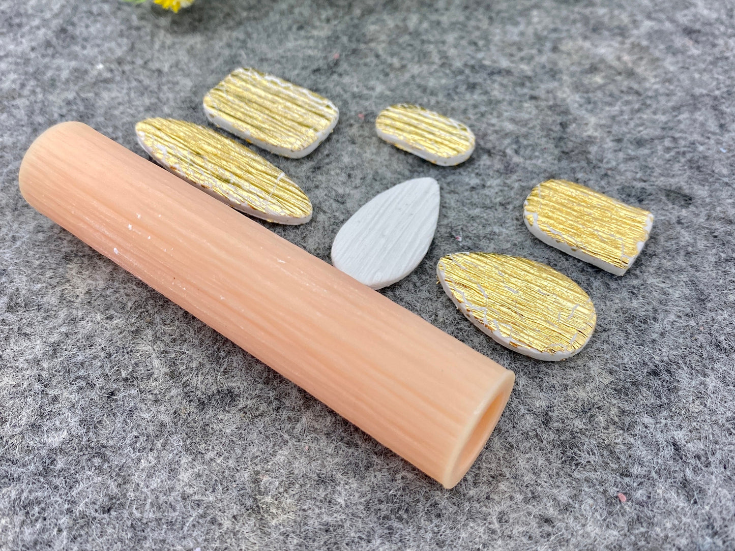 Thin waves Texture Roller, Polymer Clay Texture Roller, Resin Hand Roller for Polymer Clay, Polymer Clay Tools #101