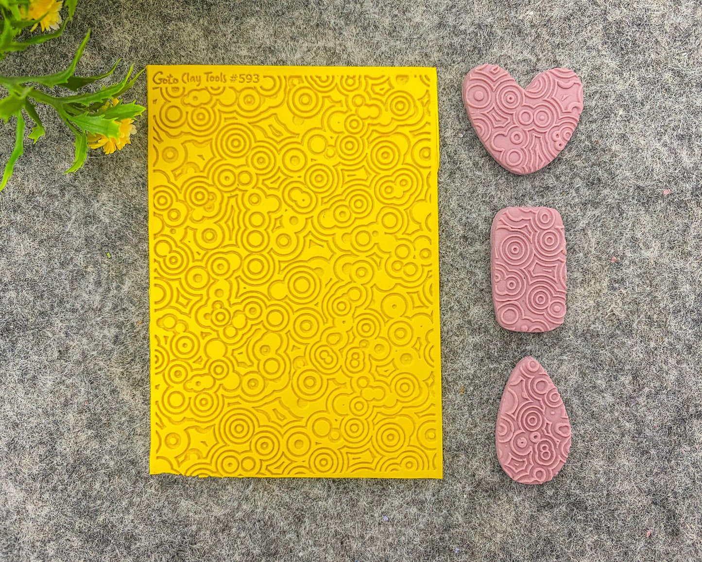 Contours Texture mat for polymer clay, Polymer Clay Rubber Texture mat, Texture Tile mats, Fimo, Sculpey, Cernit #593