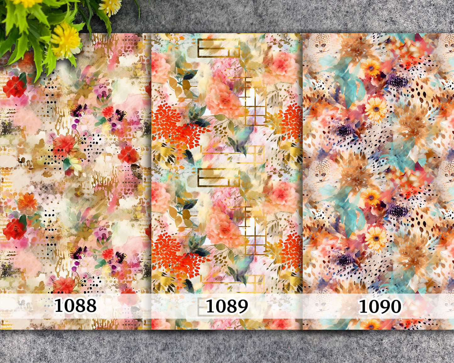 Water soluble Transfer paper for polymer clay, Abstract floral pattern, polymer clay image transfers, magic transfer paper