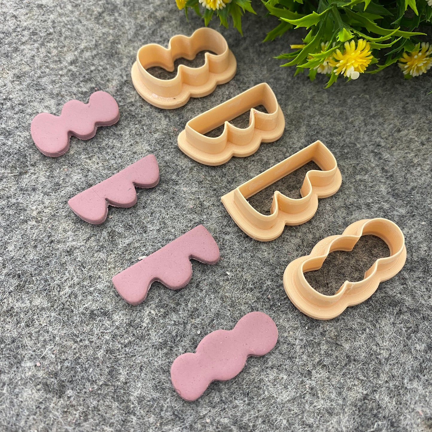 Organic cloud clay cutter, earring polymer clay cutter, cloud dangle jewellery cutter, Organic cutter Polymer clay tools #658